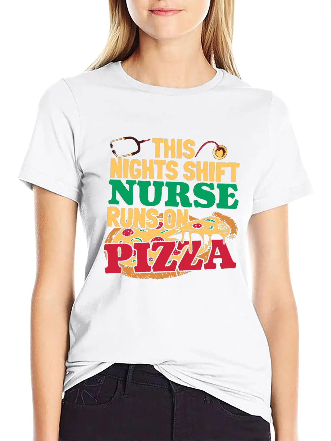 Nurse Nursing Pizza Soft Cotton Short Sleeve Tee ¨C Unisex Wardrobe Staple