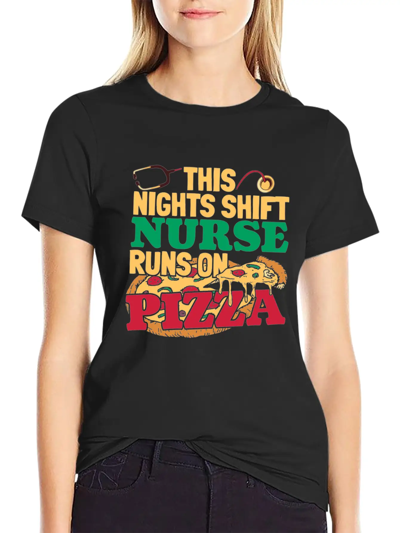 Nurse Nursing Pizza Soft Cotton Short Sleeve Tee ¨C Unisex Wardrobe Staple