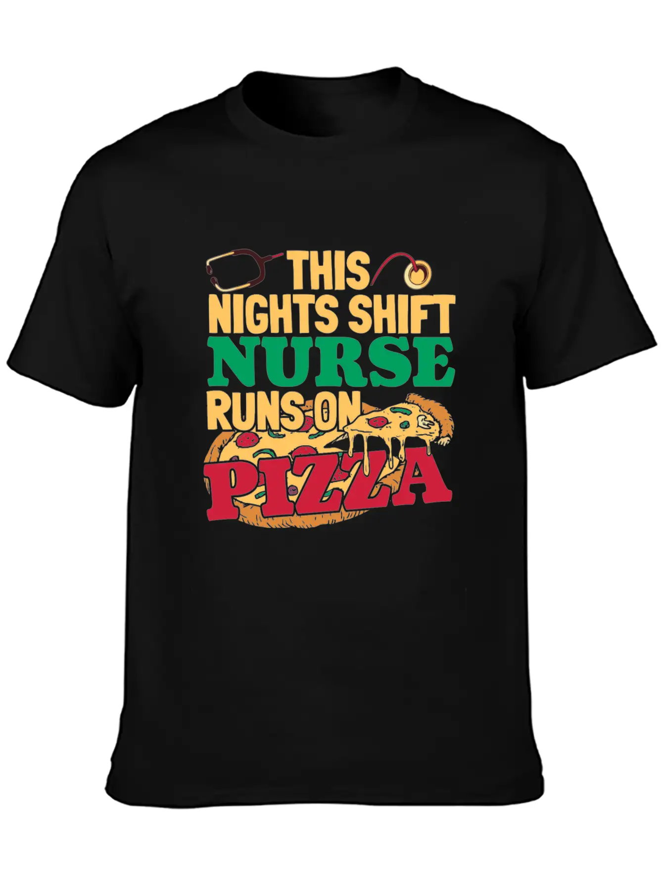 Nurse Nursing Pizza Soft Cotton Short Sleeve Tee ¨C Unisex Wardrobe Staple