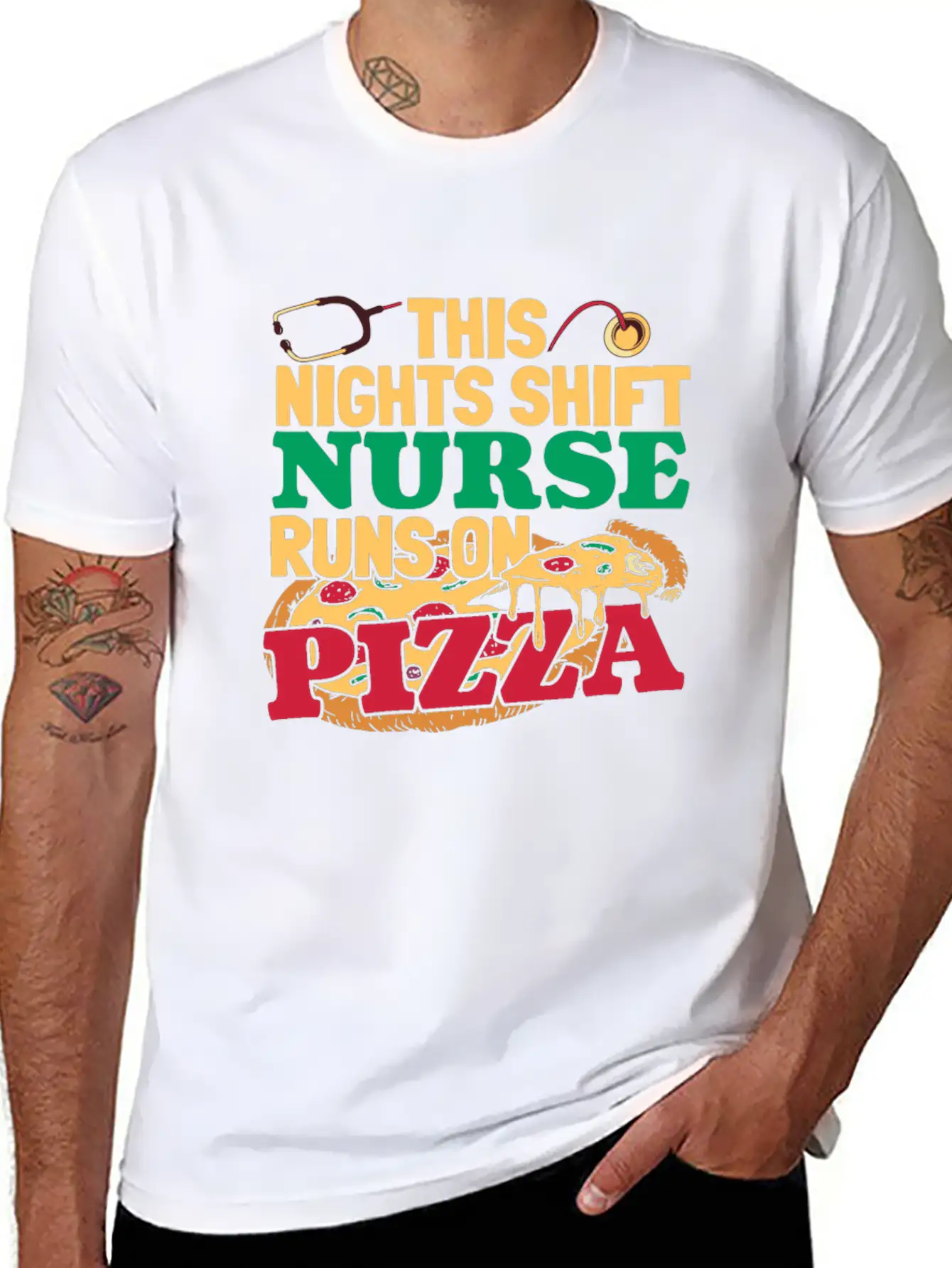 Nurse Nursing Pizza Soft Cotton Short Sleeve Tee ¨C Unisex Wardrobe Staple