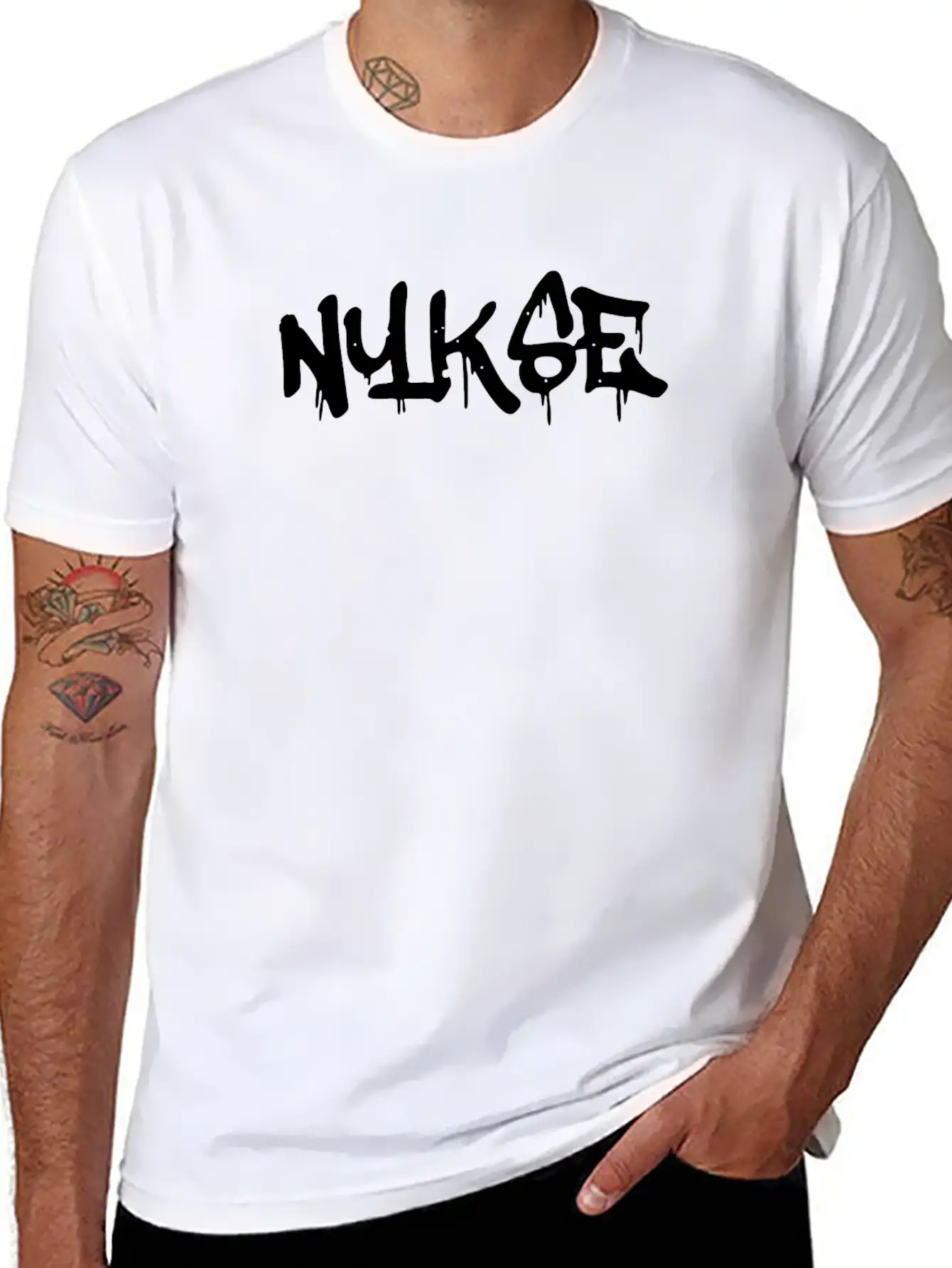 NYKSE Graffiti Logo Basic Graphic T-Shirt ¨C Daily Comfort In Soft Cotton