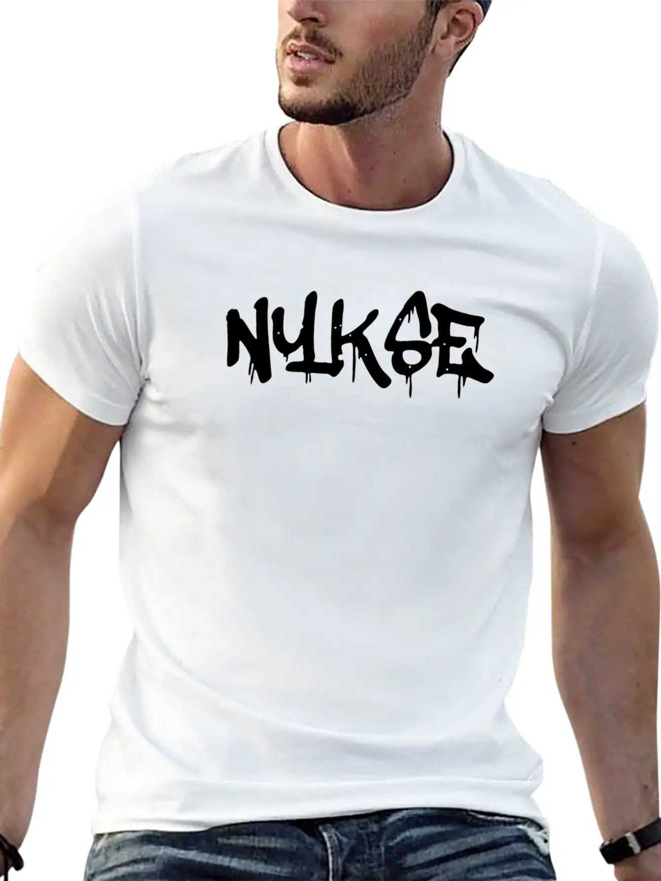 NYKSE Graffiti Logo Basic Graphic T-Shirt ¨C Daily Comfort In Soft Cotton