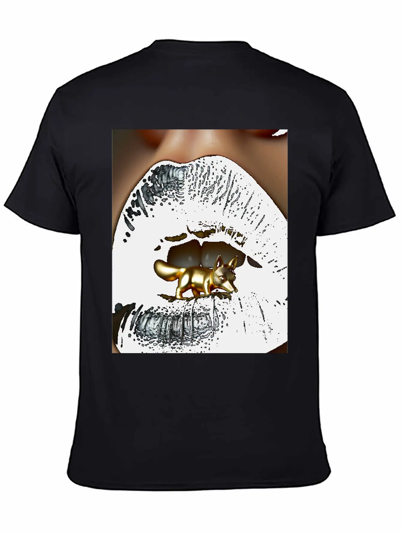 Obsidian Kiss The Golden Fox Basic Graphic T-Shirt ¨C Daily Comfort In Soft Cotton