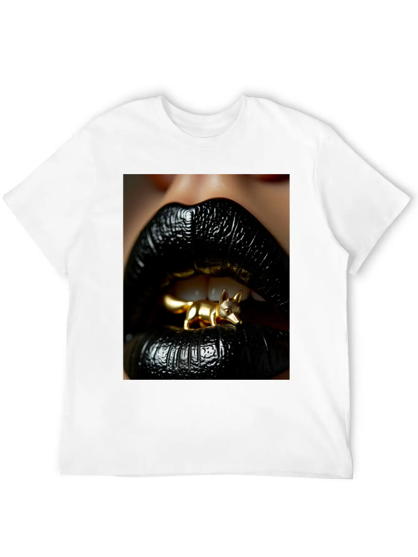 Obsidian Kiss The Golden Fox Basic Graphic T-Shirt ¨C Daily Comfort In Soft Cotton