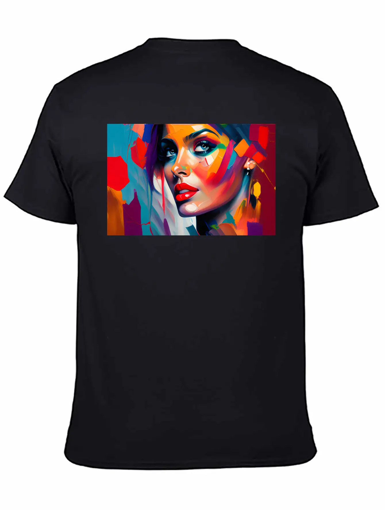 Oil Painting Beautiful Girl Essential Cotton Tee For Daily Outfits ¨C Unisex Style
