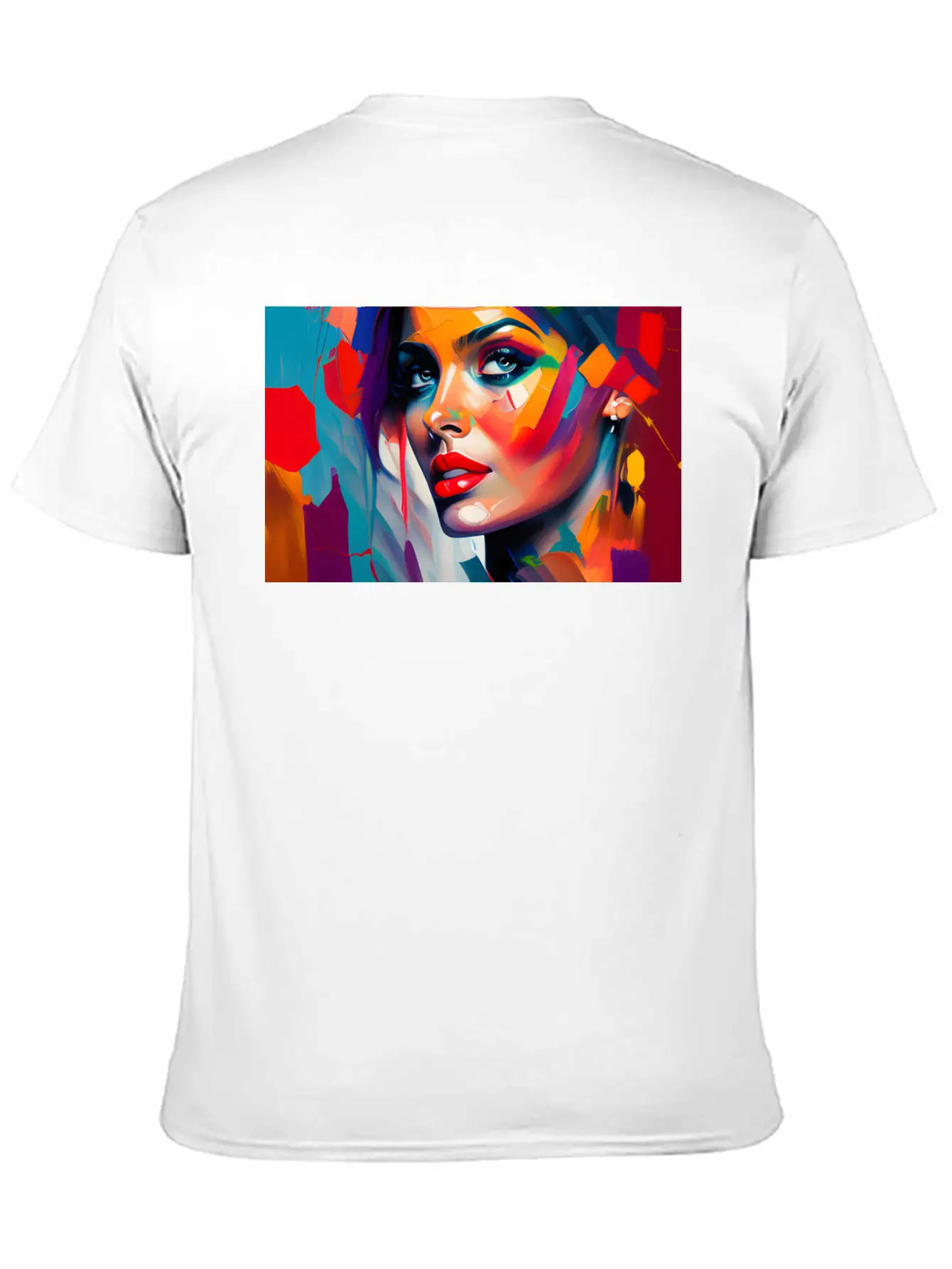 Oil Painting Beautiful Girl Essential Cotton Tee For Daily Outfits ¨C Unisex Style