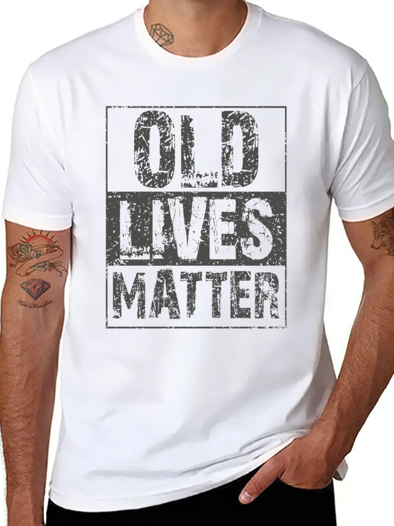 Old Lives Matter - Birthday Saying 40th 50th 60th Basic Graphic T-Shirt ¨C Daily Comfort In Soft Cotton