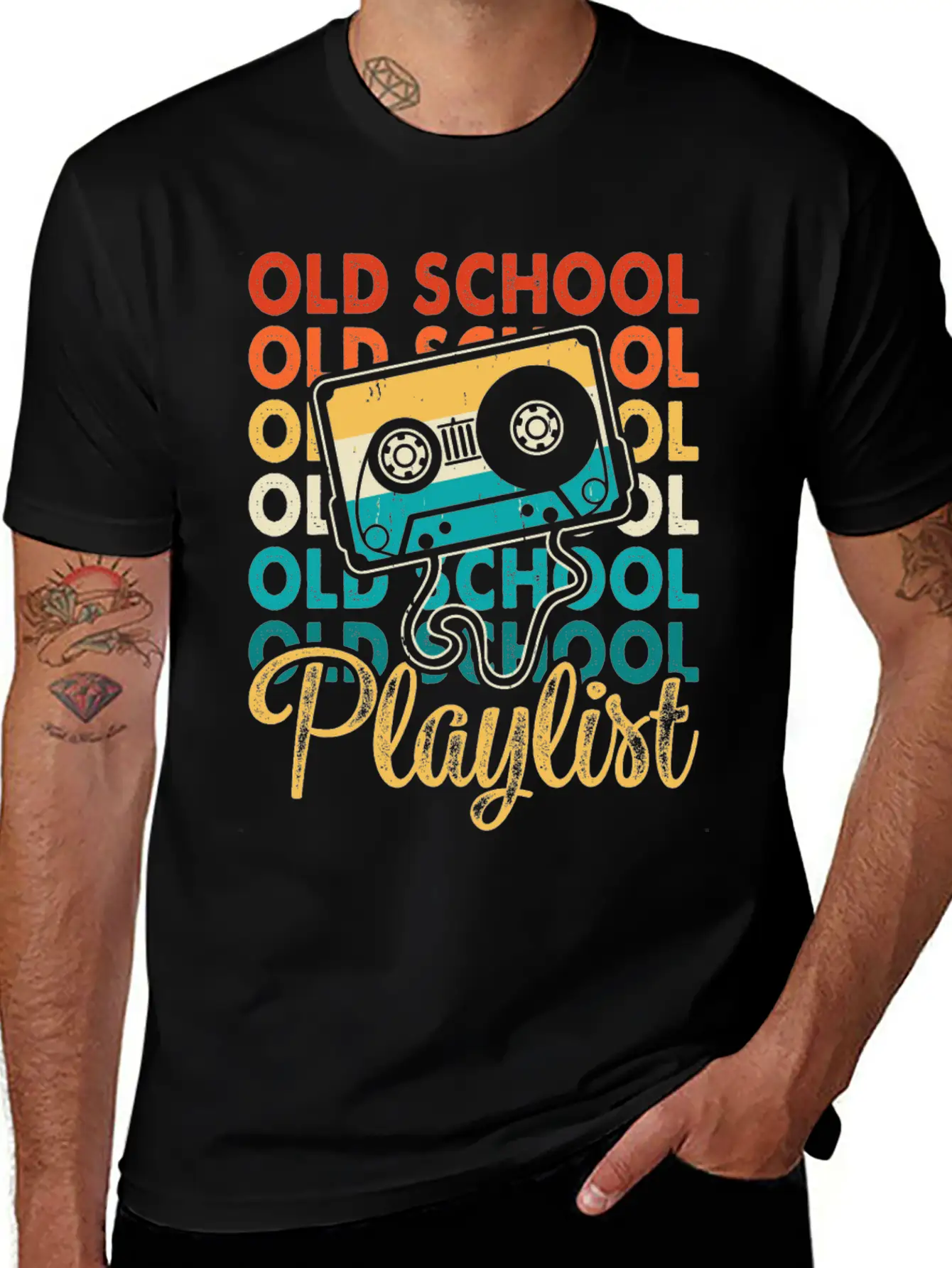 Old School Playlist 18 Soft Cotton Short Sleeve Tee ¨C Unisex Wardrobe Staple