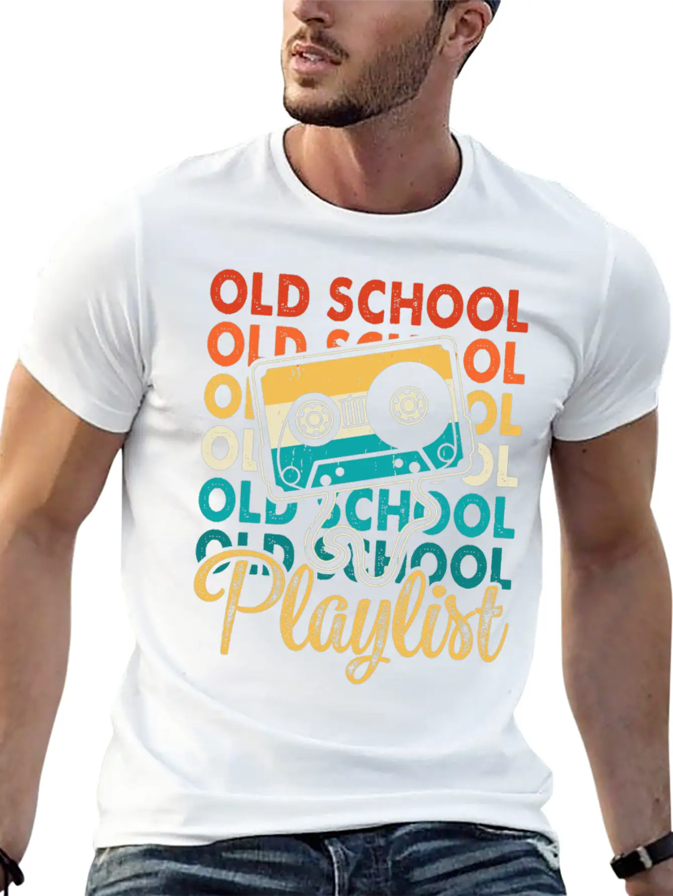 Old School Playlist 18 Soft Cotton Short Sleeve Tee ¨C Unisex Wardrobe Staple