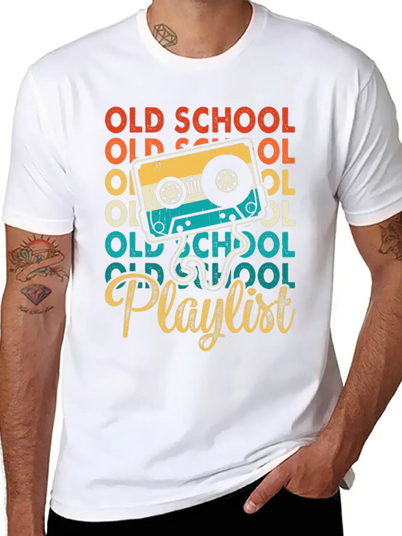 Old School Playlist 18 Soft Cotton Short Sleeve Tee ¨C Unisex Wardrobe Staple