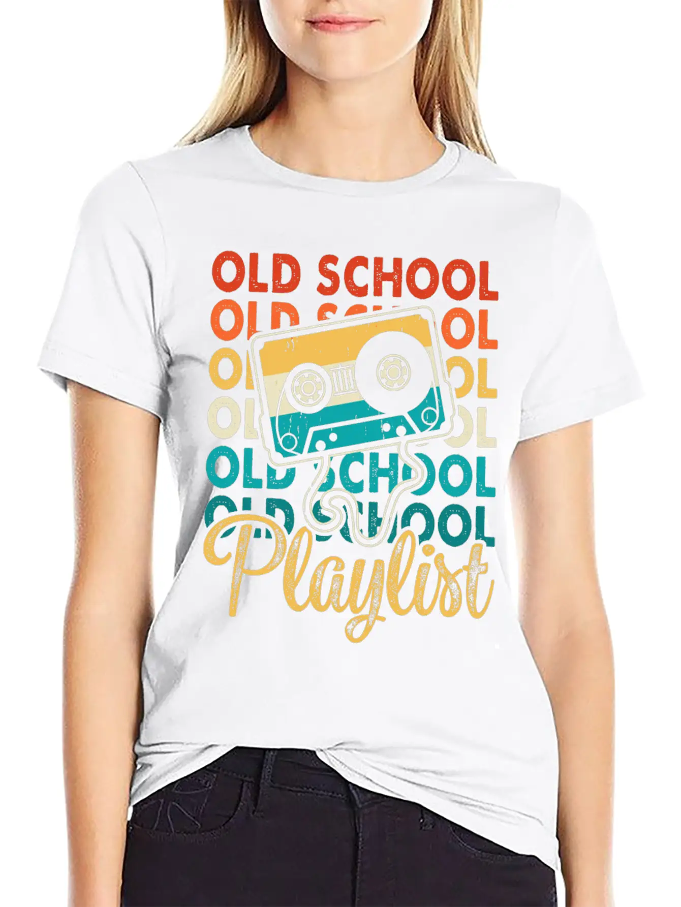 Old School Playlist 18 Soft Cotton Short Sleeve Tee ¨C Unisex Wardrobe Staple