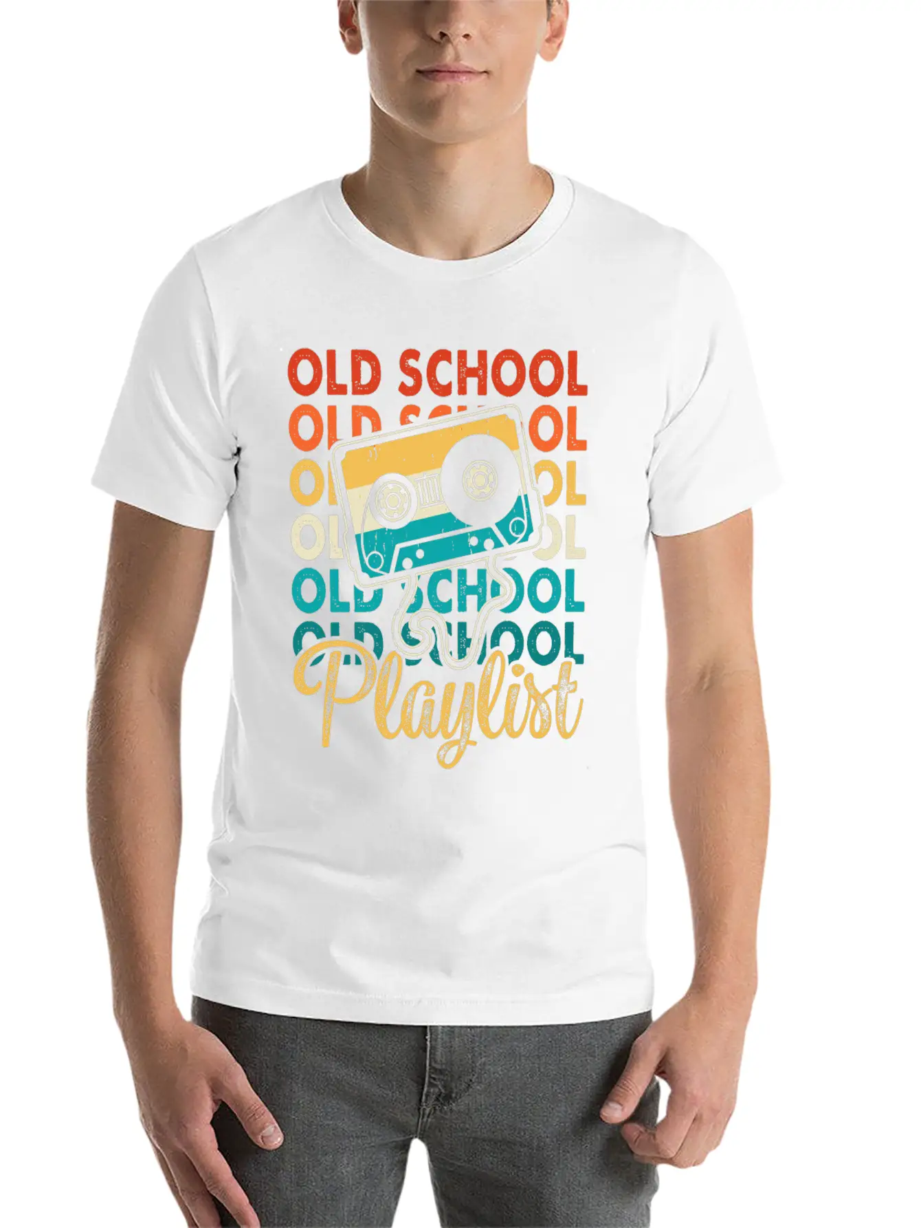 Old School Playlist 18 Soft Cotton Short Sleeve Tee ¨C Unisex Wardrobe Staple