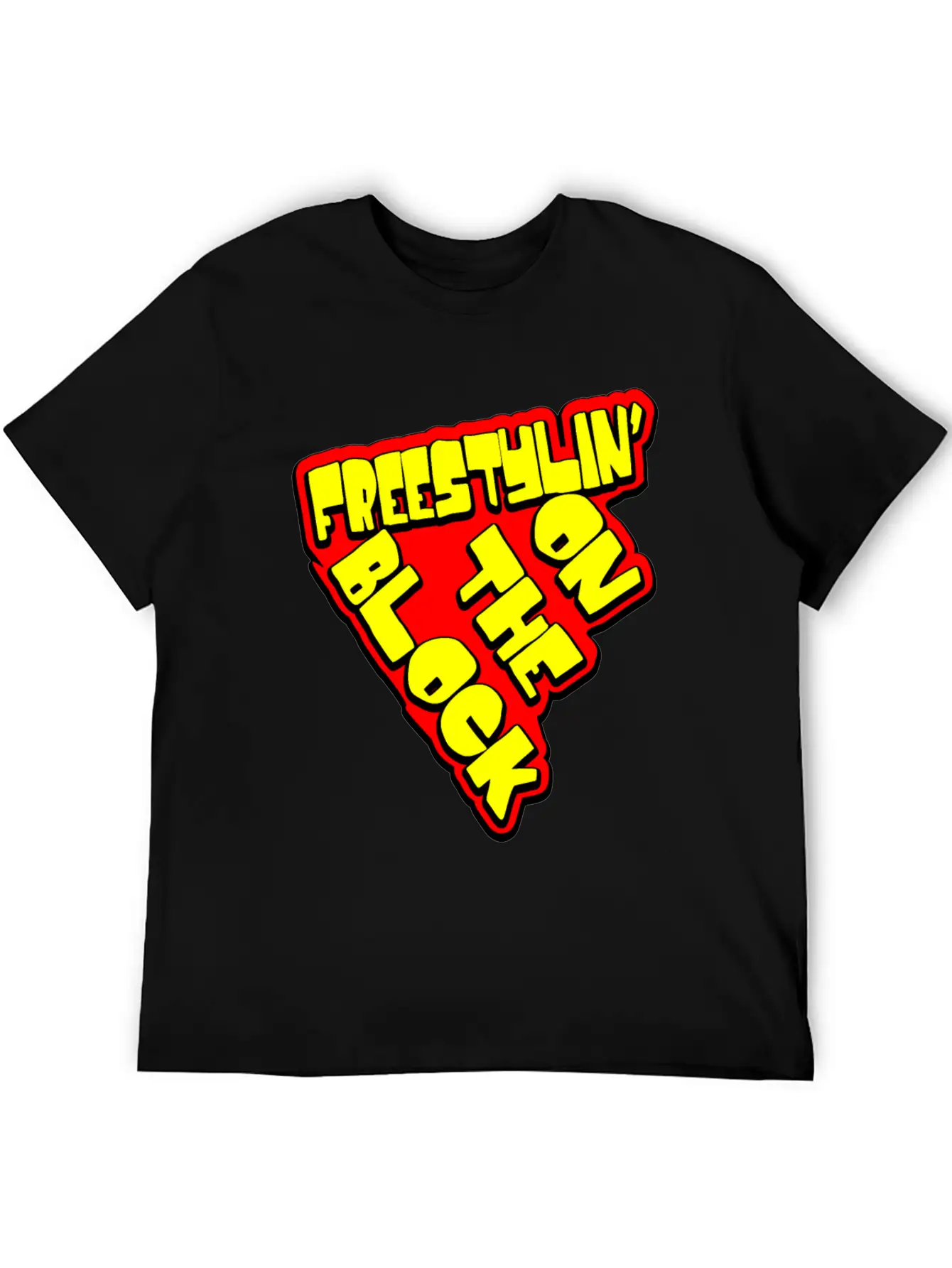 On The Block - Freestyling - Hip Hop Basic Graphic T-Shirt ¨C Daily Comfort In Soft Cotton