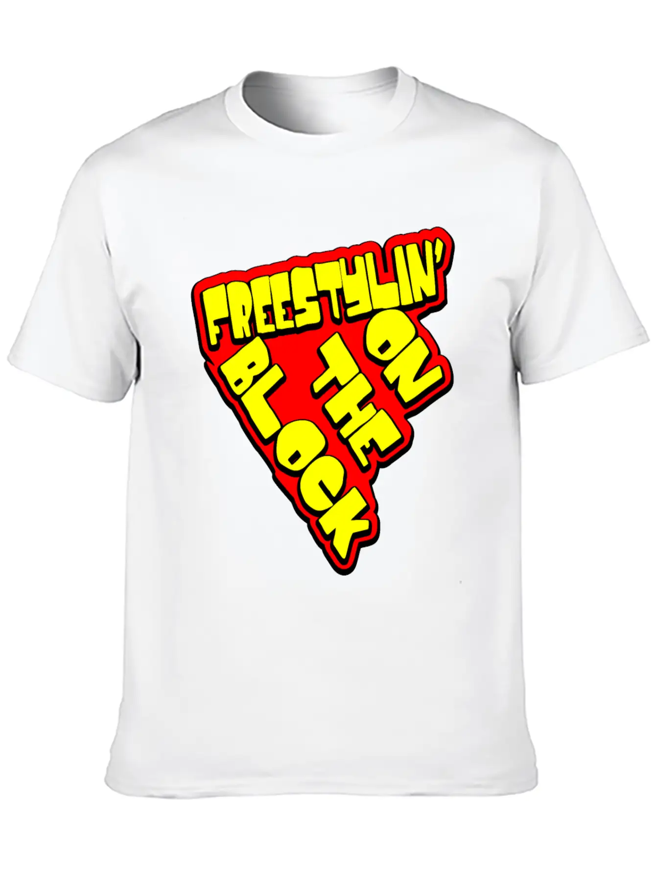 On The Block - Freestyling - Hip Hop Basic Graphic T-Shirt ¨C Daily Comfort In Soft Cotton