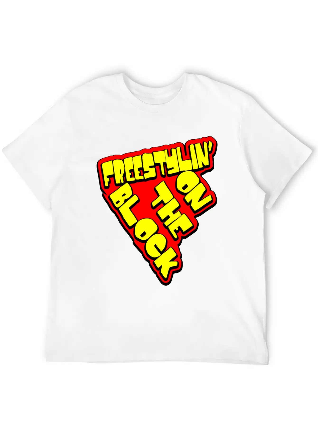 On The Block - Freestyling - Hip Hop Basic Graphic T-Shirt ¨C Daily Comfort In Soft Cotton