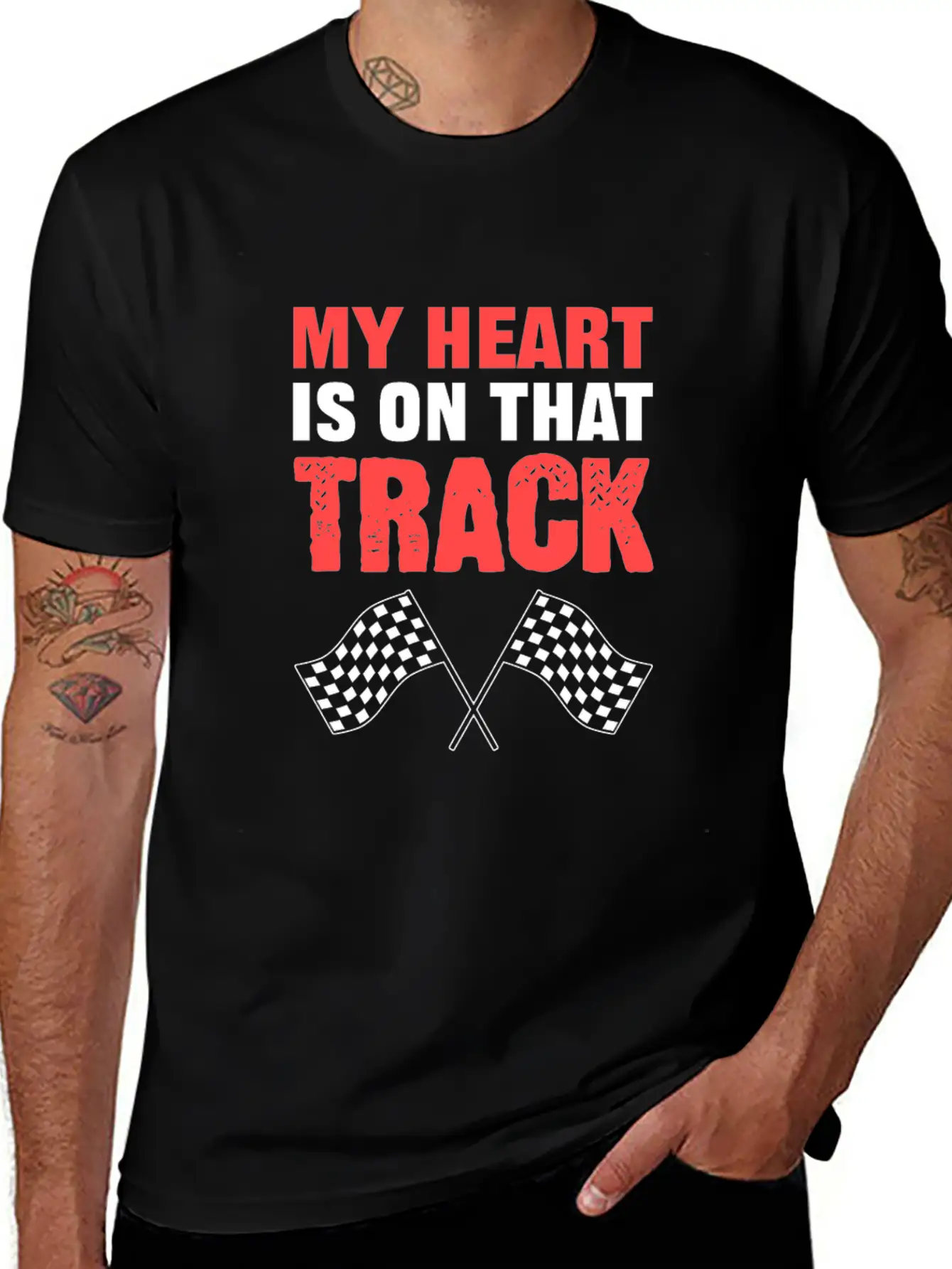 On Track Sports Person Gift Basic Graphic T-Shirt ¨C Daily Comfort In Soft Cotton