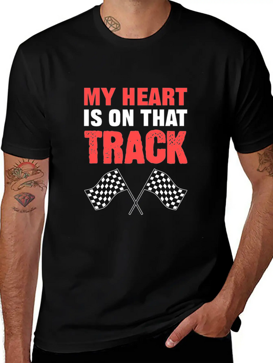 On Track Sports Person Gift Basic Graphic T-Shirt ¨C Daily Comfort In Soft Cotton
