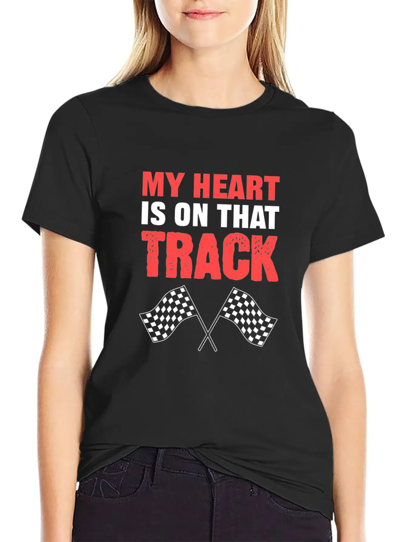 On Track Sports Person Gift Basic Graphic T-Shirt ¨C Daily Comfort In Soft Cotton