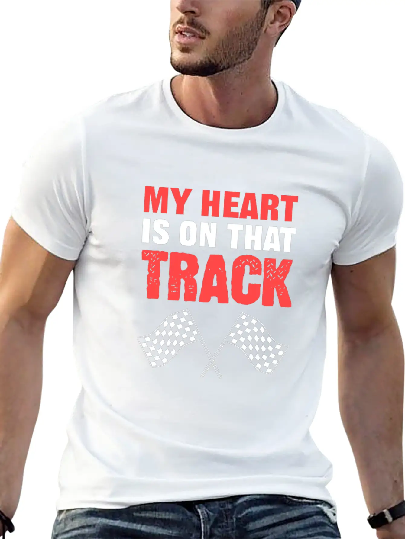 On Track Sports Person Gift Basic Graphic T-Shirt ¨C Daily Comfort In Soft Cotton