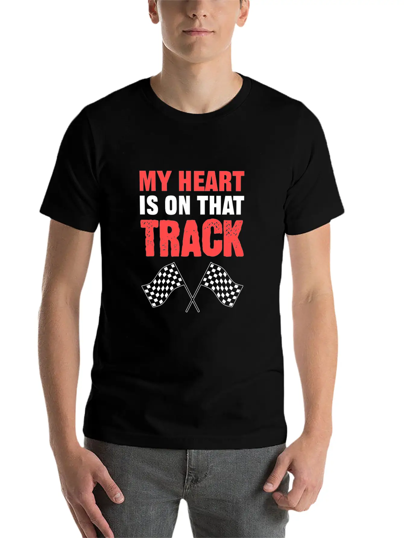 On Track Sports Person Gift Basic Graphic T-Shirt ¨C Daily Comfort In Soft Cotton