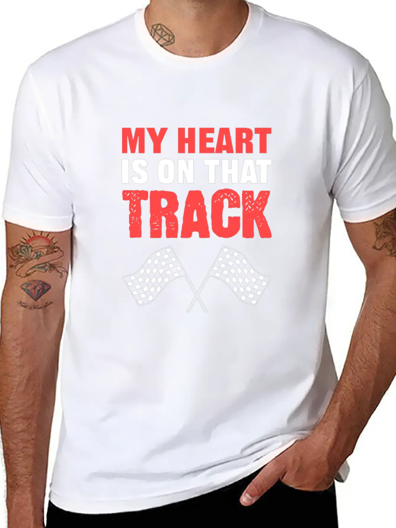 On Track Sports Person Gift Basic Graphic T-Shirt ¨C Daily Comfort In Soft Cotton