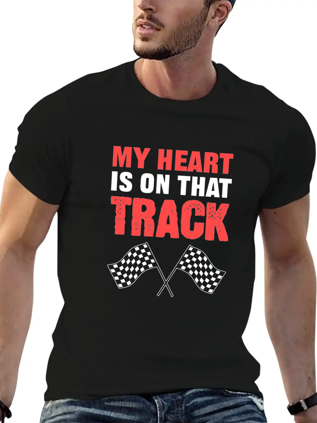 On Track Sports Person Gift Basic Graphic T-Shirt ¨C Daily Comfort In Soft Cotton