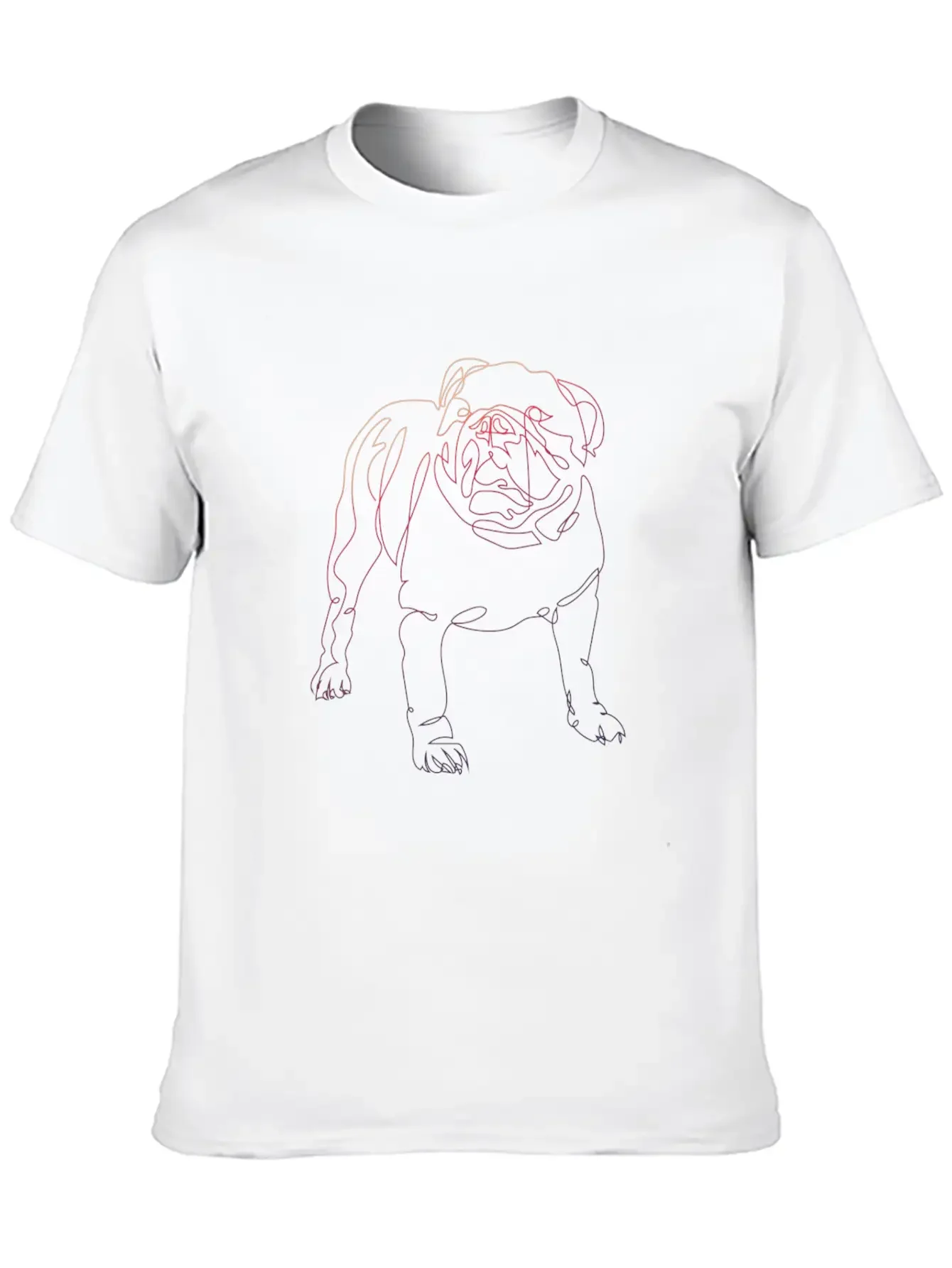 One Line Art Dog Basic Graphic T-Shirt ¨C Daily Comfort In Soft Cotton