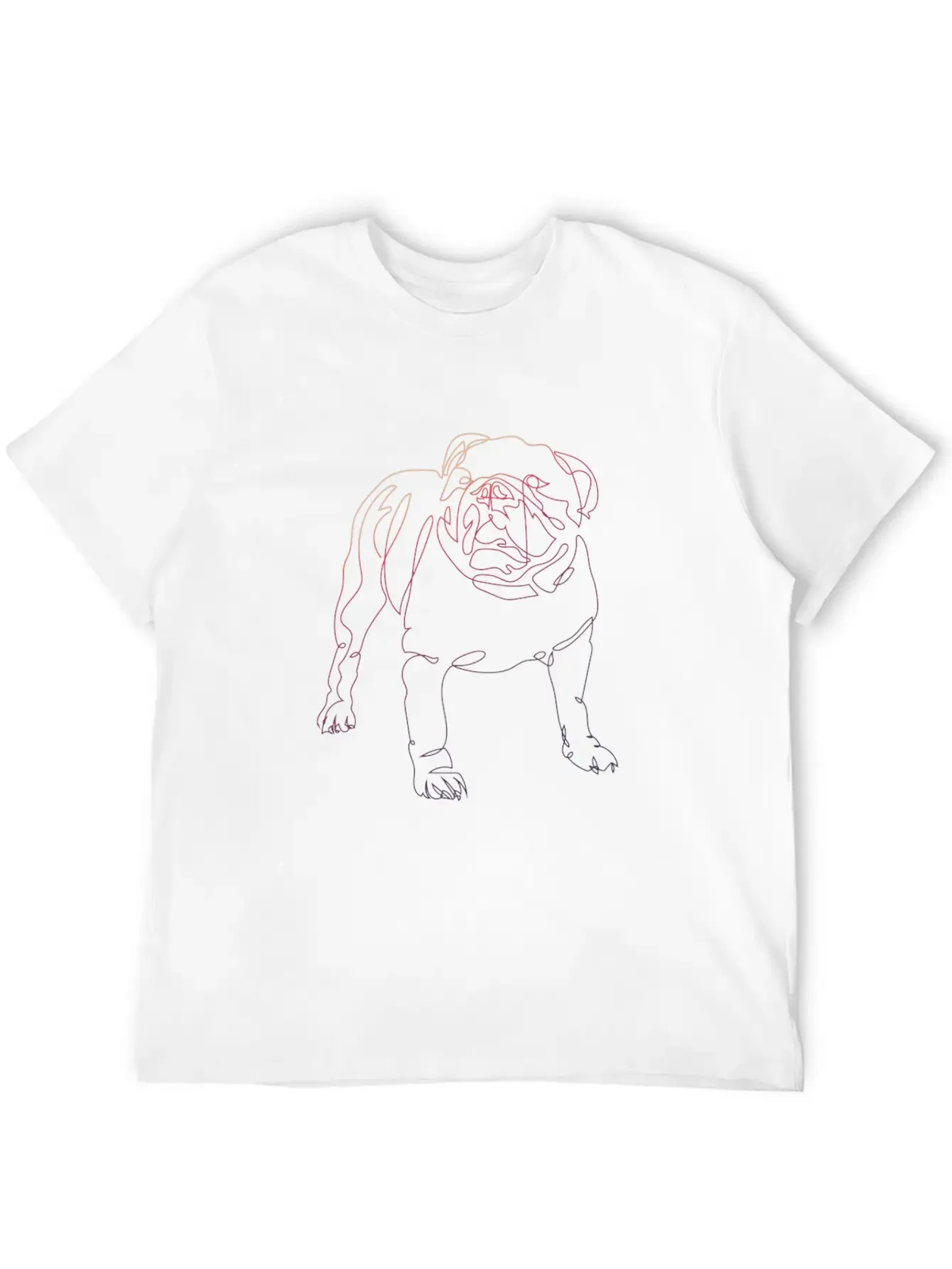One Line Art Dog Basic Graphic T-Shirt ¨C Daily Comfort In Soft Cotton