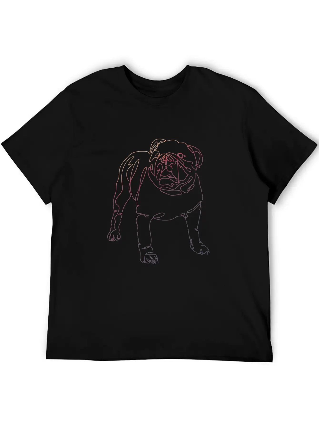 One Line Art Dog Basic Graphic T-Shirt ¨C Daily Comfort In Soft Cotton
