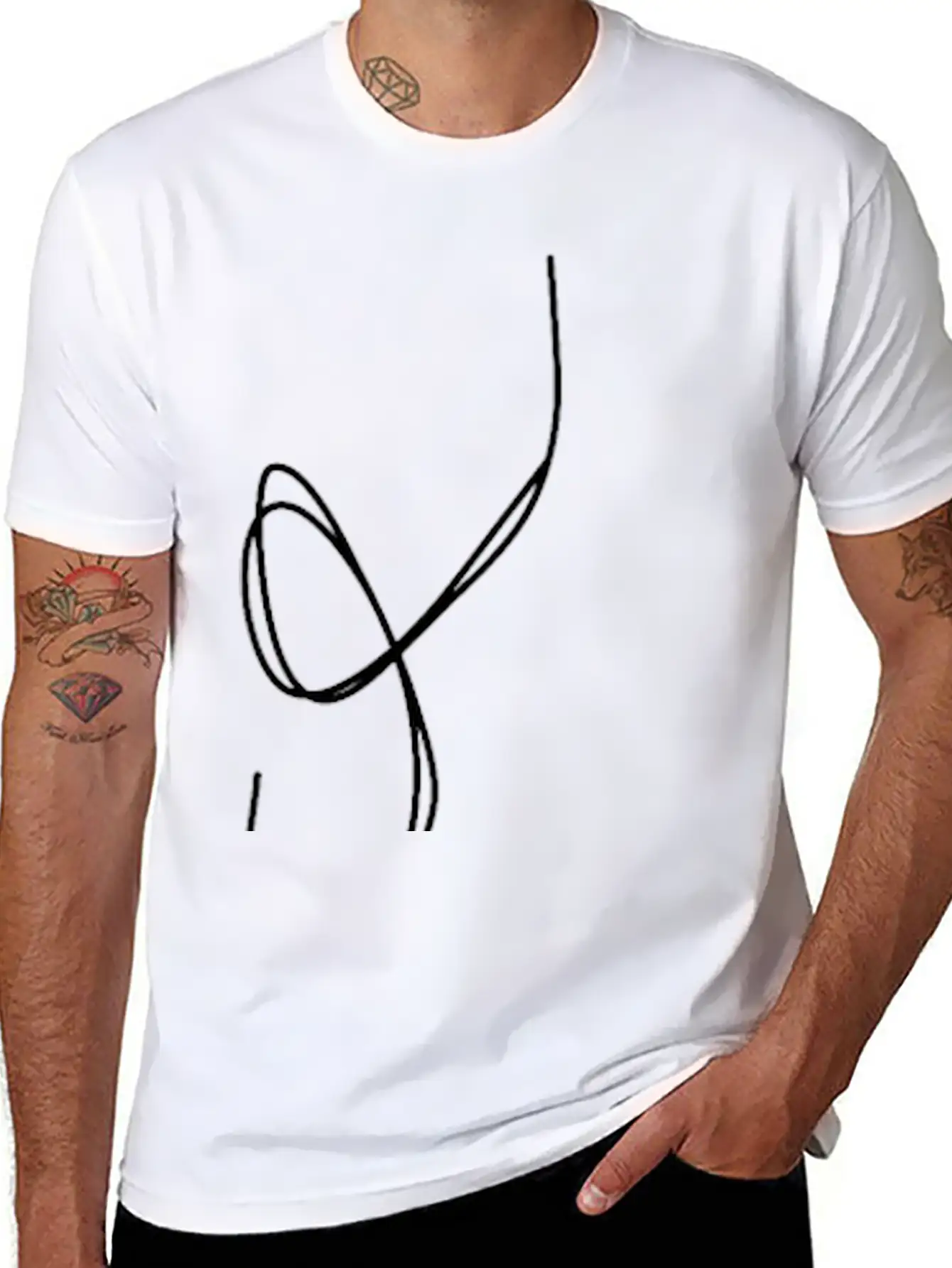 One Line Face Basic Graphic T-Shirt ¨C Daily Comfort In Soft Cotton