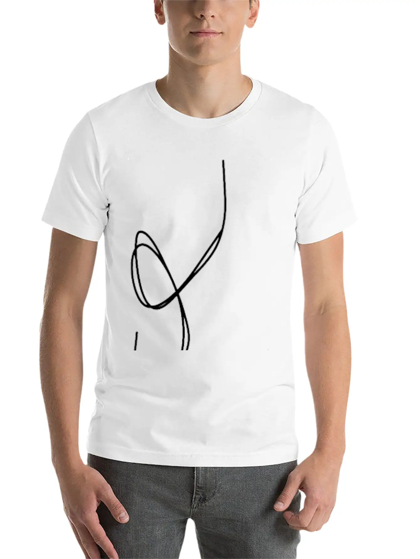 One Line Face Basic Graphic T-Shirt ¨C Daily Comfort In Soft Cotton