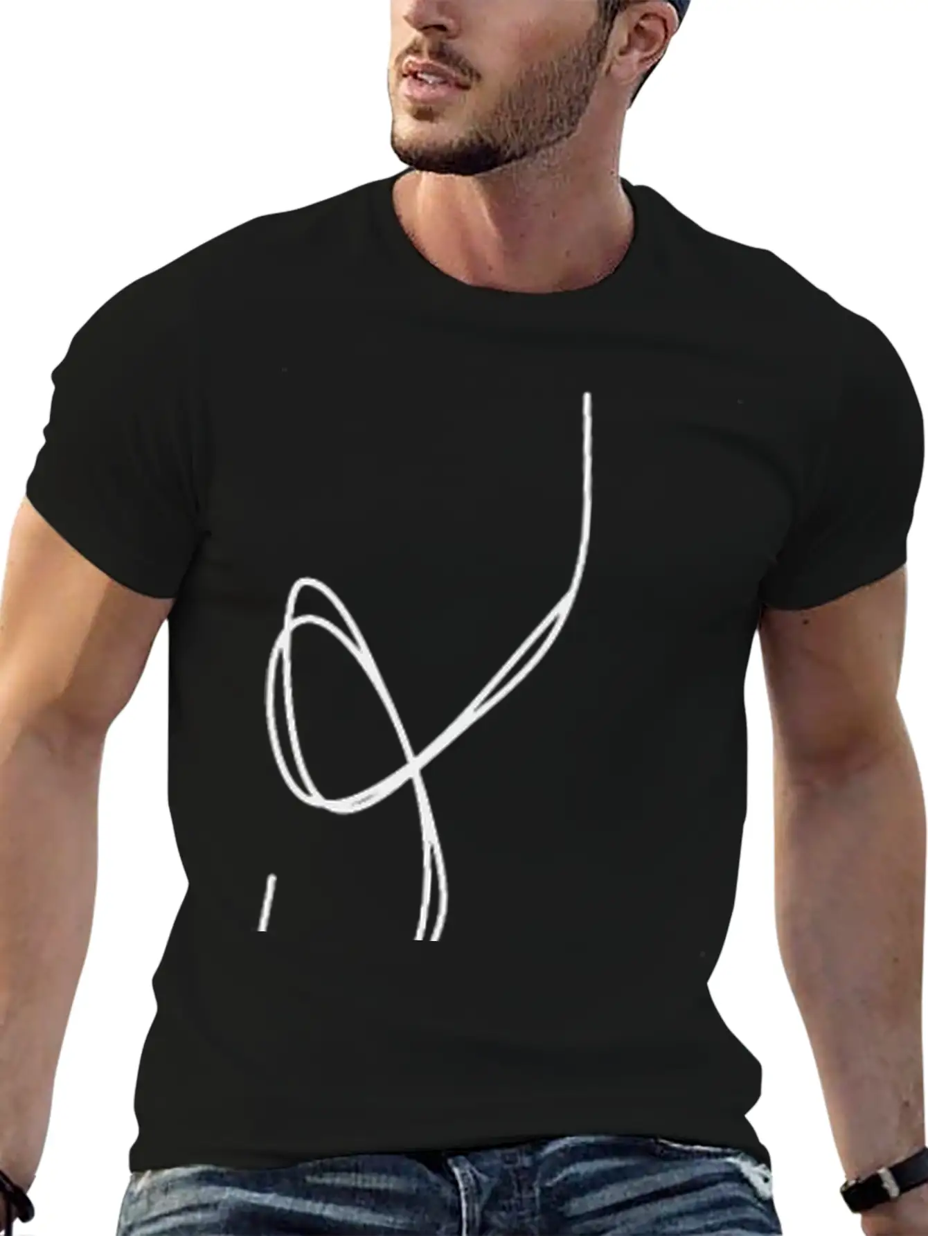 One Line Face Basic Graphic T-Shirt ¨C Daily Comfort In Soft Cotton