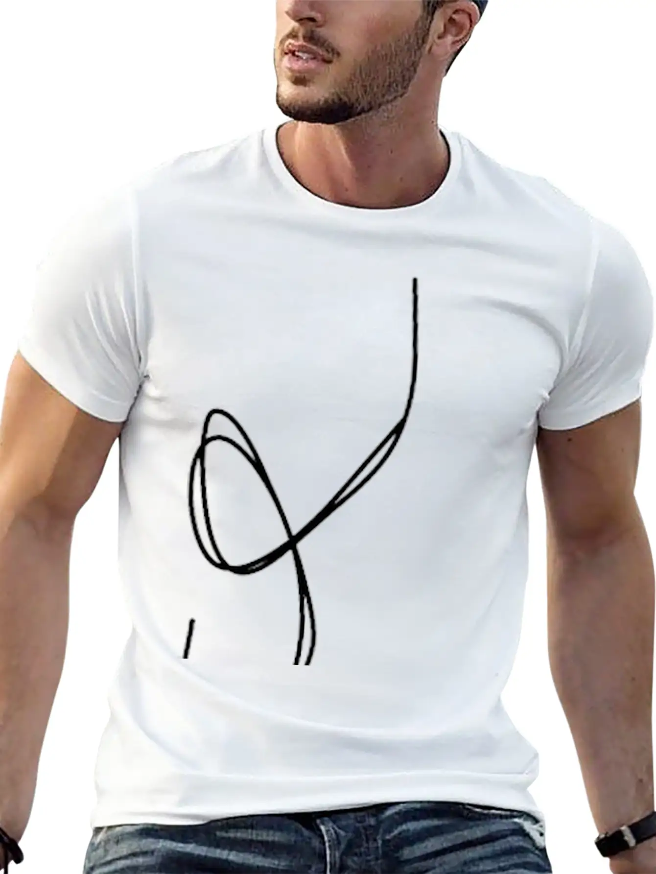 One Line Face Basic Graphic T-Shirt ¨C Daily Comfort In Soft Cotton