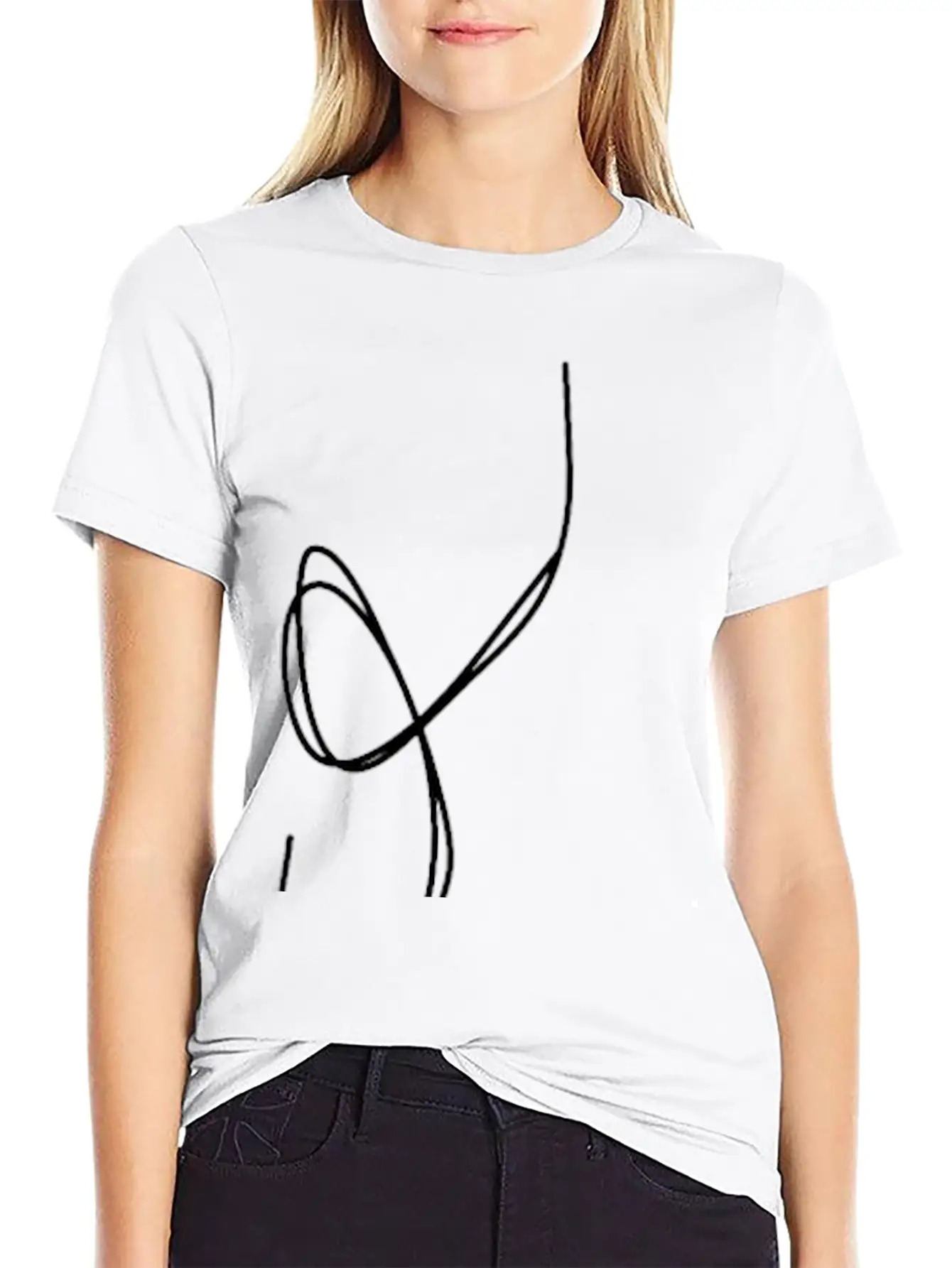 One Line Face Basic Graphic T-Shirt ¨C Daily Comfort In Soft Cotton