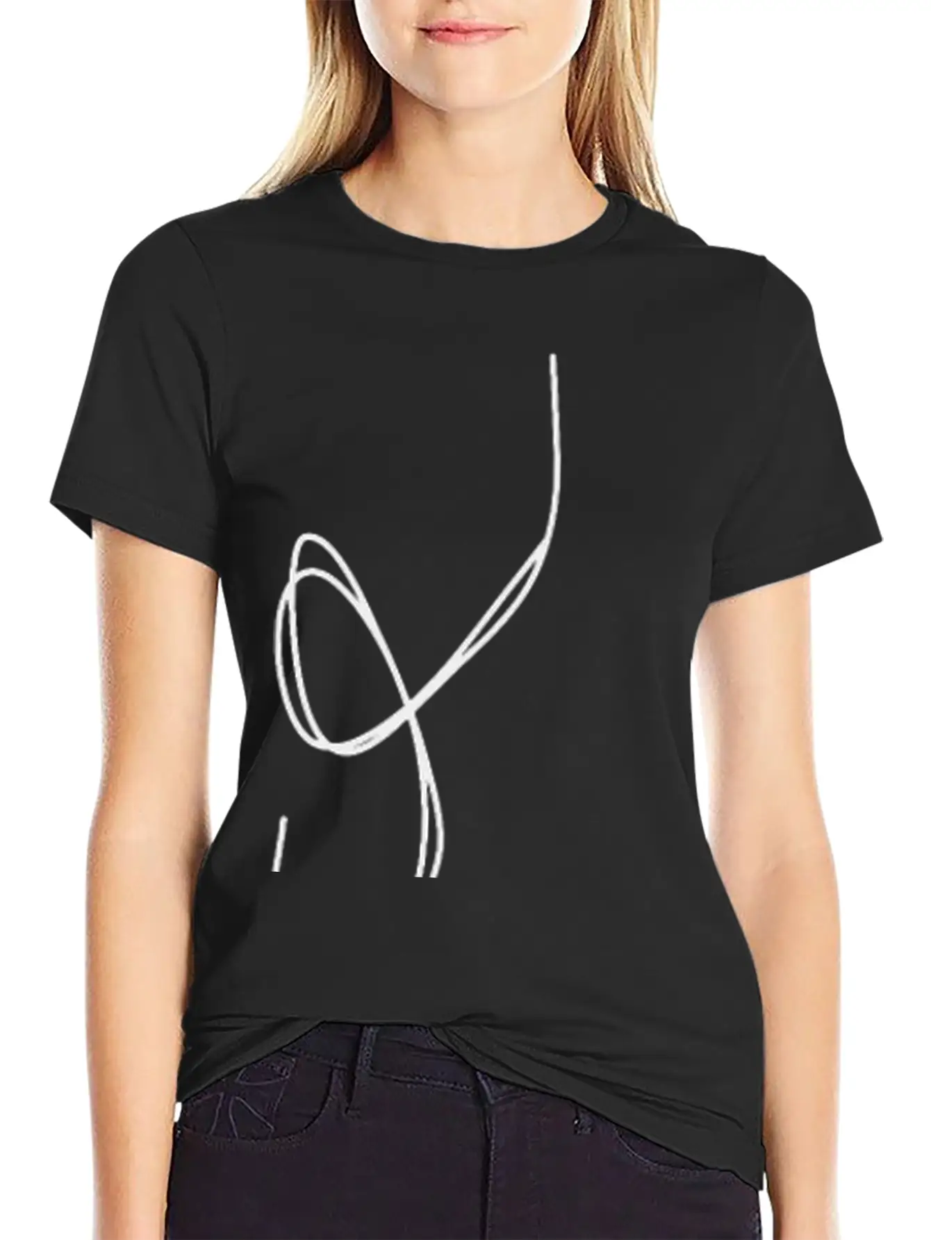 One Line Face Basic Graphic T-Shirt ¨C Daily Comfort In Soft Cotton