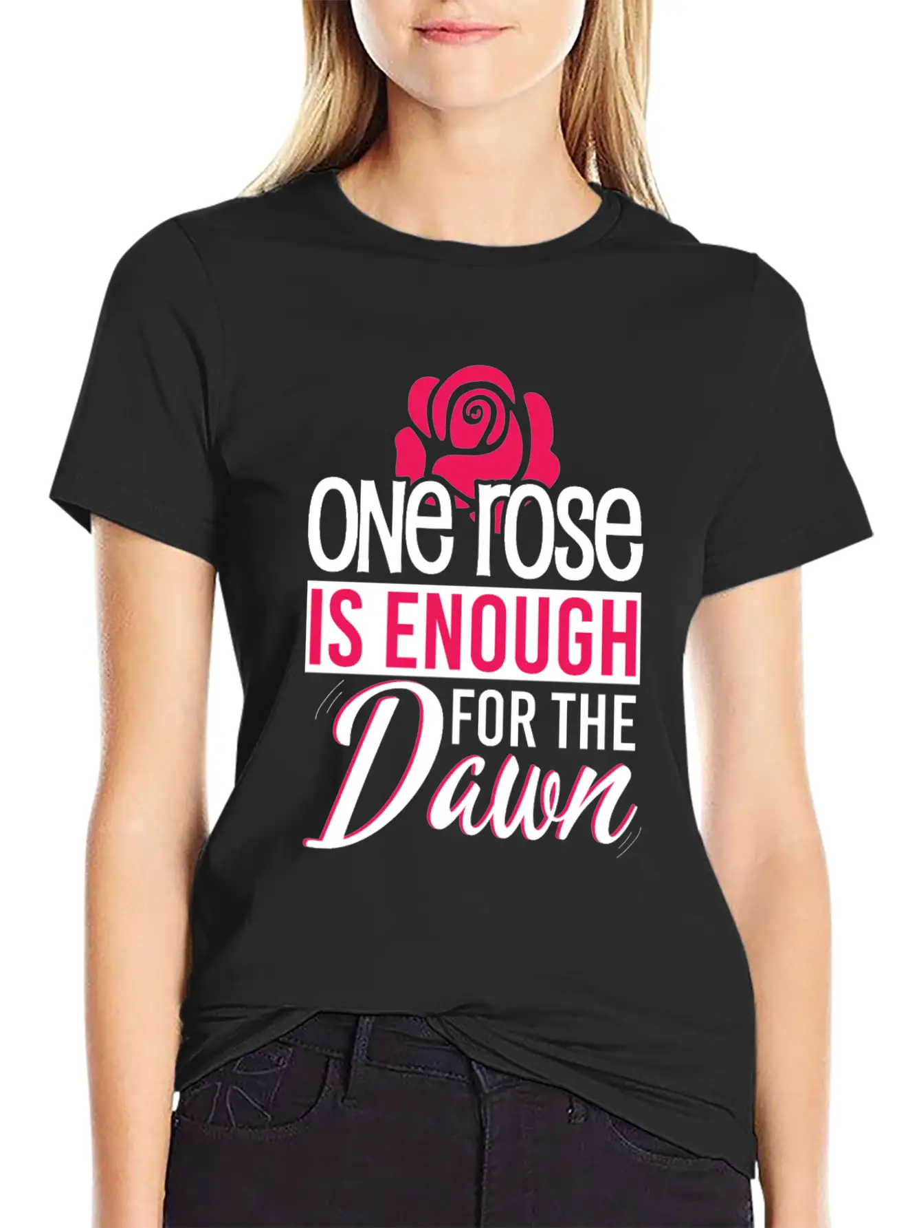One Rose Is Enough For The Dawn Rose Lover Essential Cotton Tee For Daily Outfits ¨C Unisex Style
