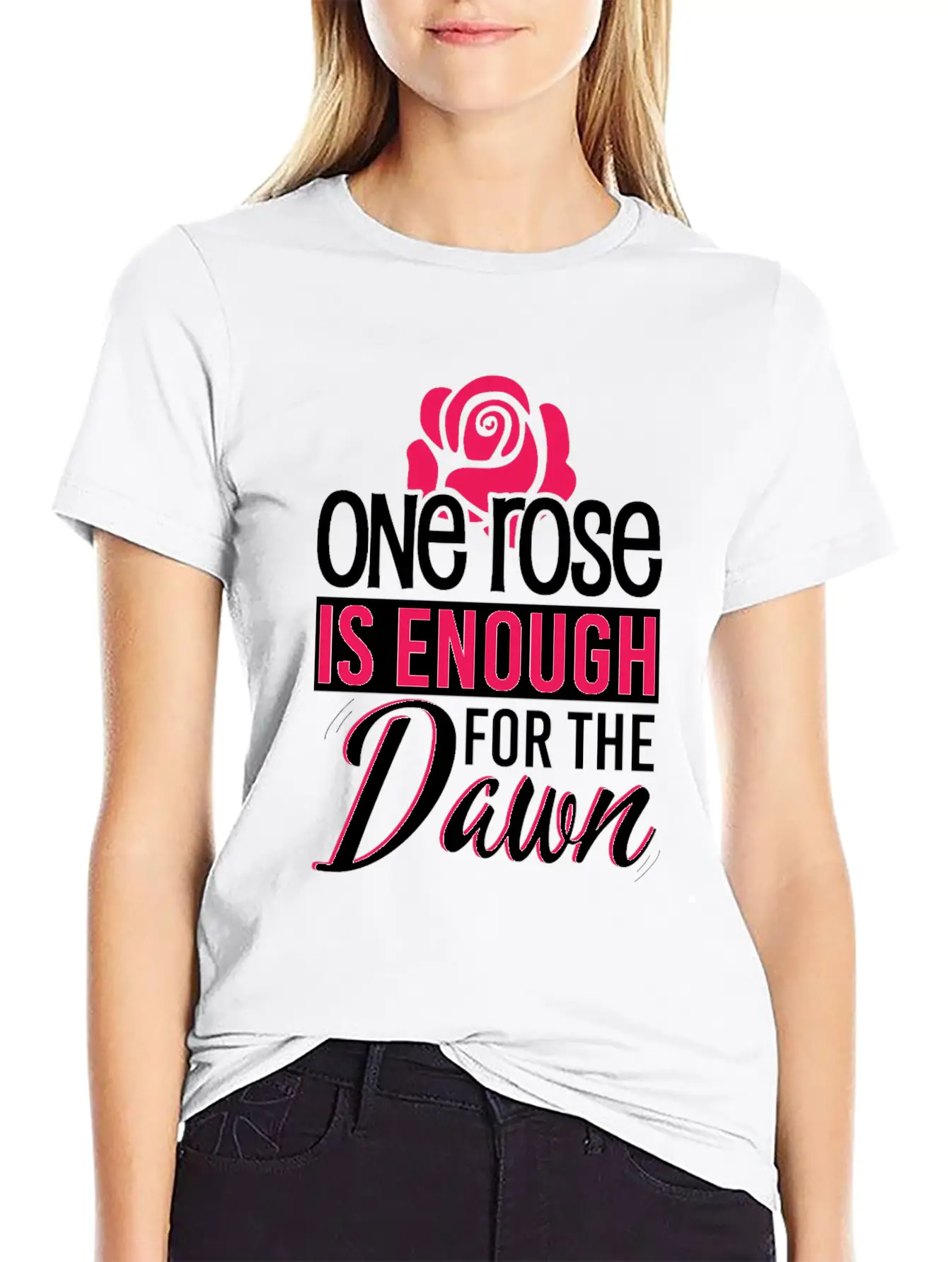 One Rose Is Enough For The Dawn Rose Lover Essential Cotton Tee For Daily Outfits ¨C Unisex Style