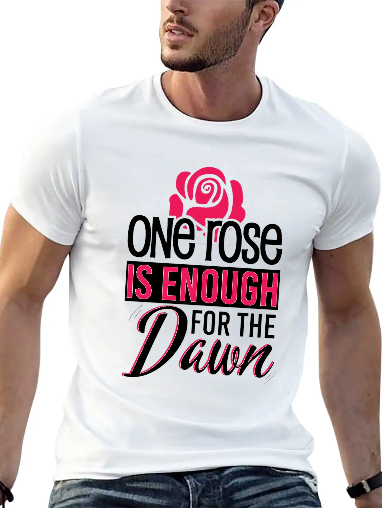 One Rose Is Enough For The Dawn Rose Lover Essential Cotton Tee For Daily Outfits ¨C Unisex Style