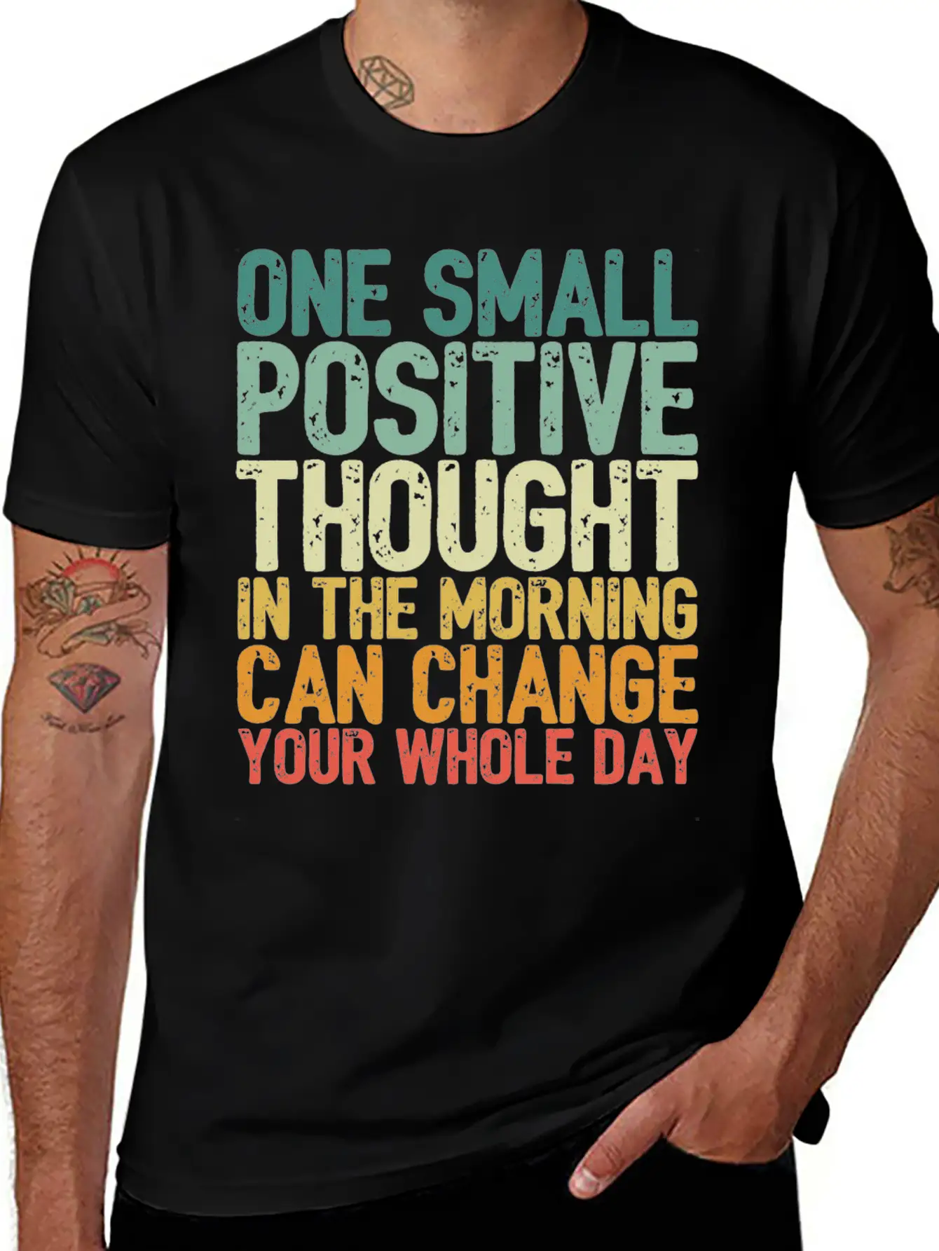 One Small Positive Thought Can Change Whole Day Essential Cotton Tee For Daily Outfits ¨C Unisex Style
