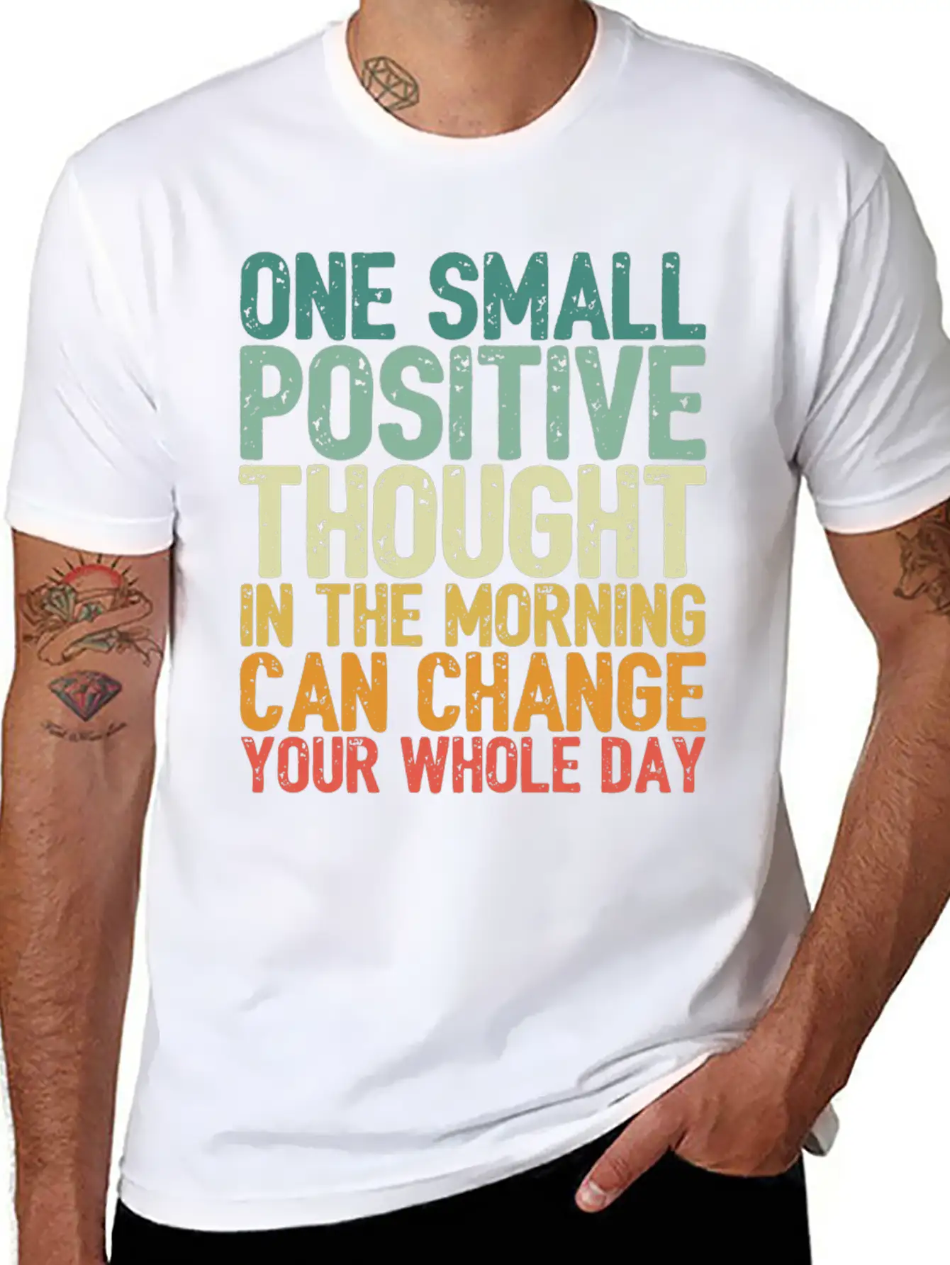 One Small Positive Thought Can Change Whole Day Essential Cotton Tee For Daily Outfits ¨C Unisex Style