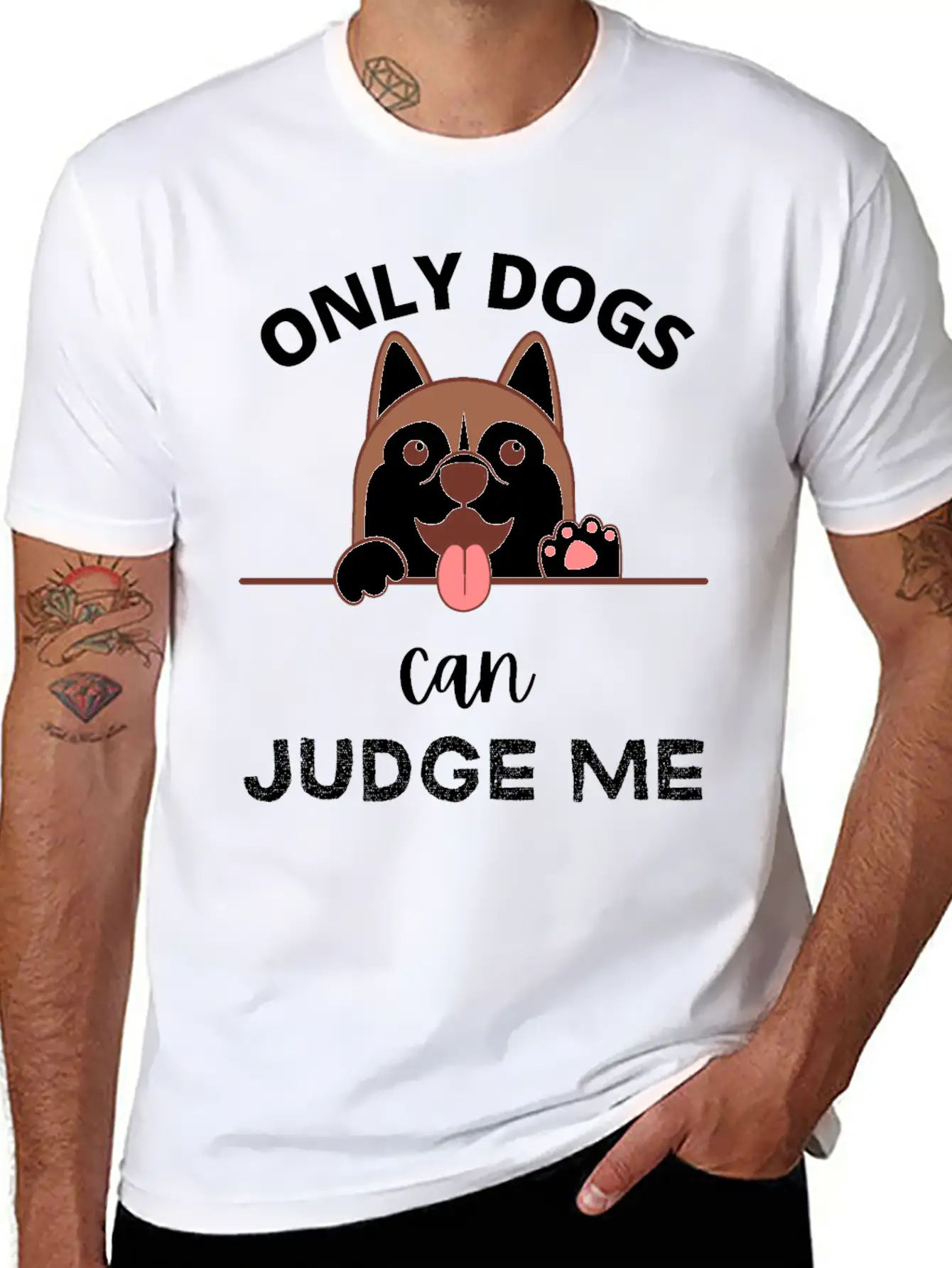 Only Dogs Can Judge Me - Dogs Lovers - Pets Lover Soft Cotton Short Sleeve Tee ¨C Unisex Wardrobe Staple