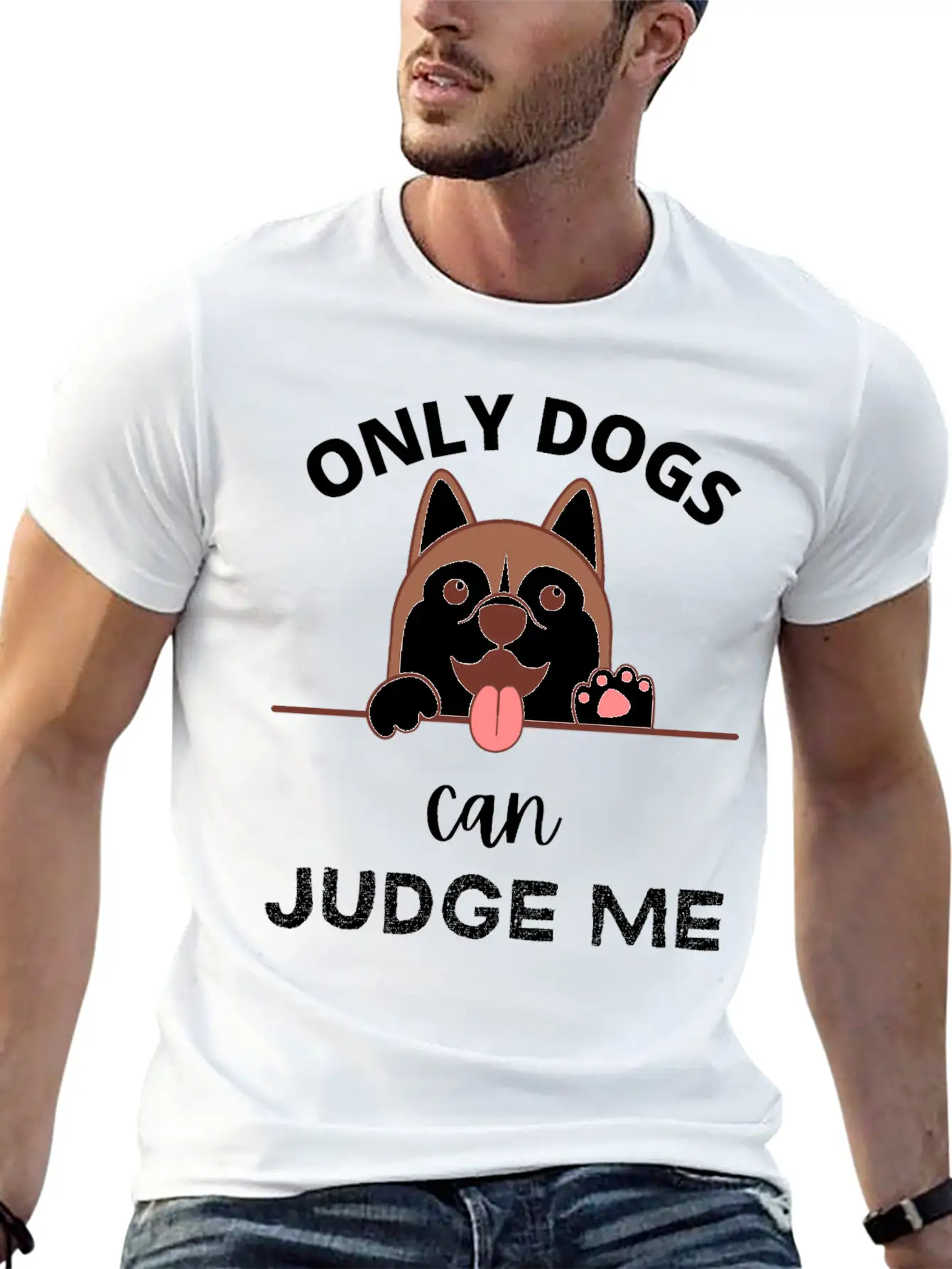 Only Dogs Can Judge Me - Dogs Lovers - Pets Lover Soft Cotton Short Sleeve Tee ¨C Unisex Wardrobe Staple