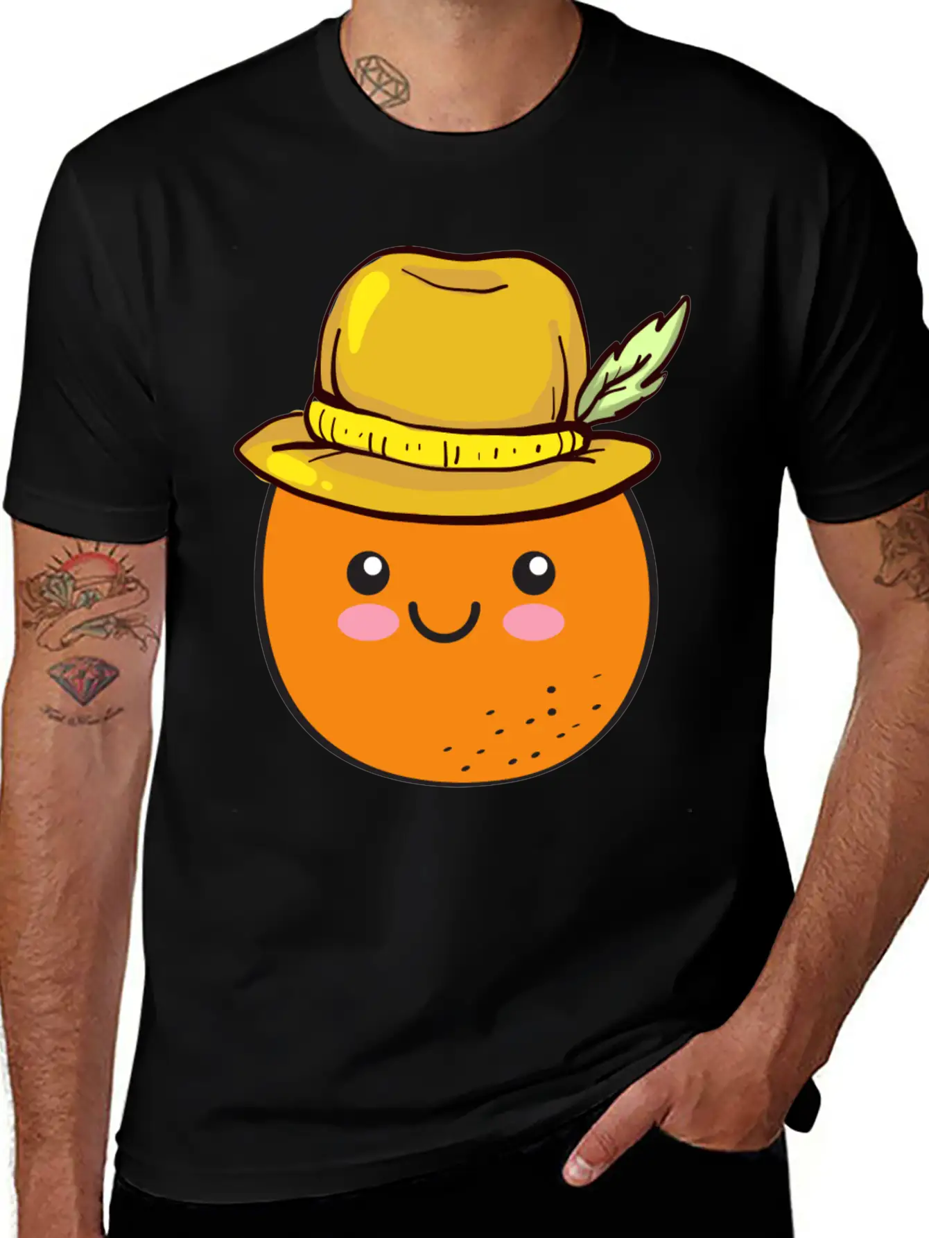 Orange Cute Vegan Veganism Vegetarian Healthy Food Basic Graphic T-Shirt ¨C Daily Comfort In Soft Cotton