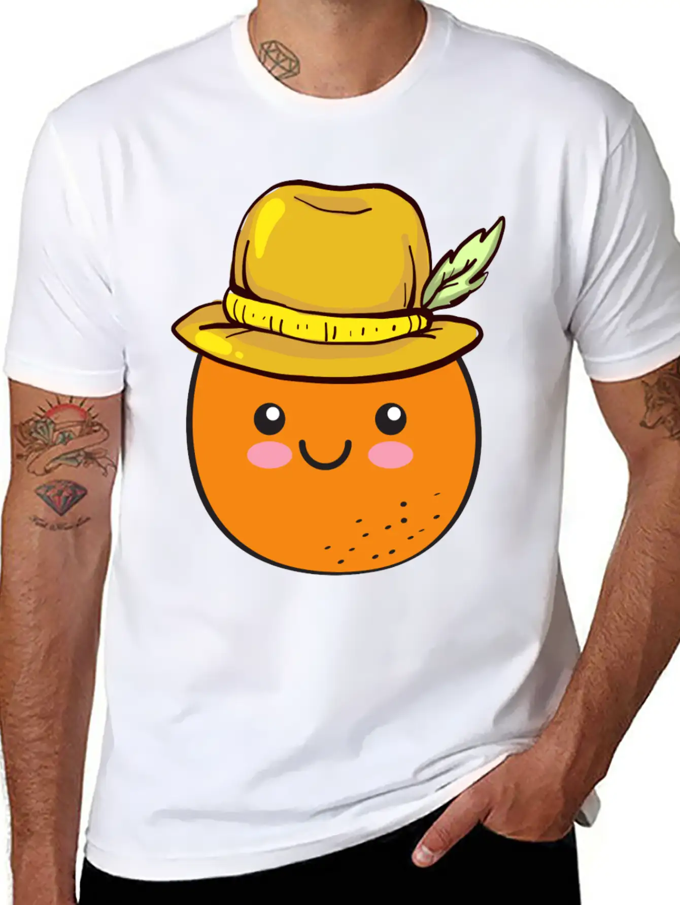 Orange Cute Vegan Veganism Vegetarian Healthy Food Basic Graphic T-Shirt ¨C Daily Comfort In Soft Cotton