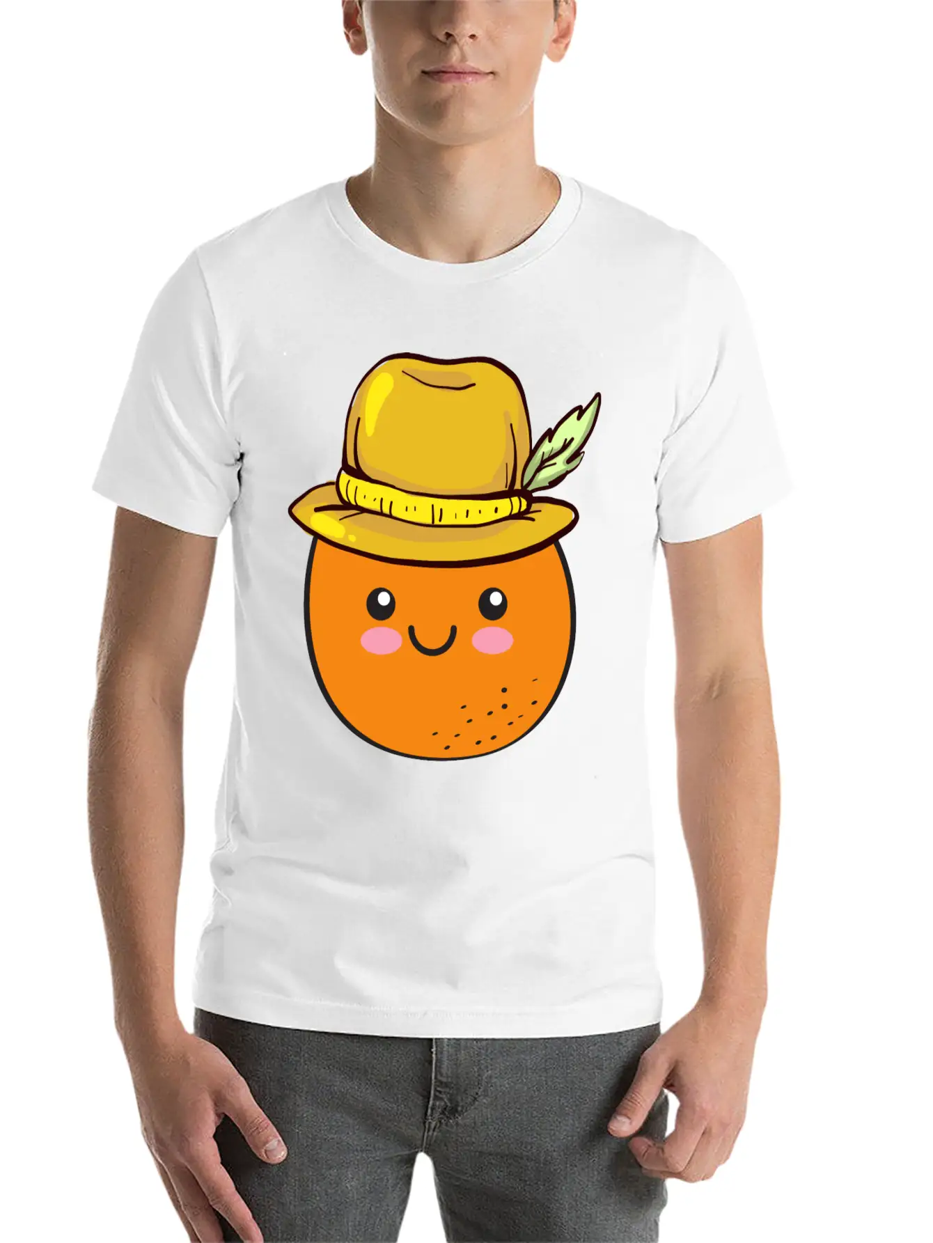 Orange Cute Vegan Veganism Vegetarian Healthy Food Basic Graphic T-Shirt ¨C Daily Comfort In Soft Cotton