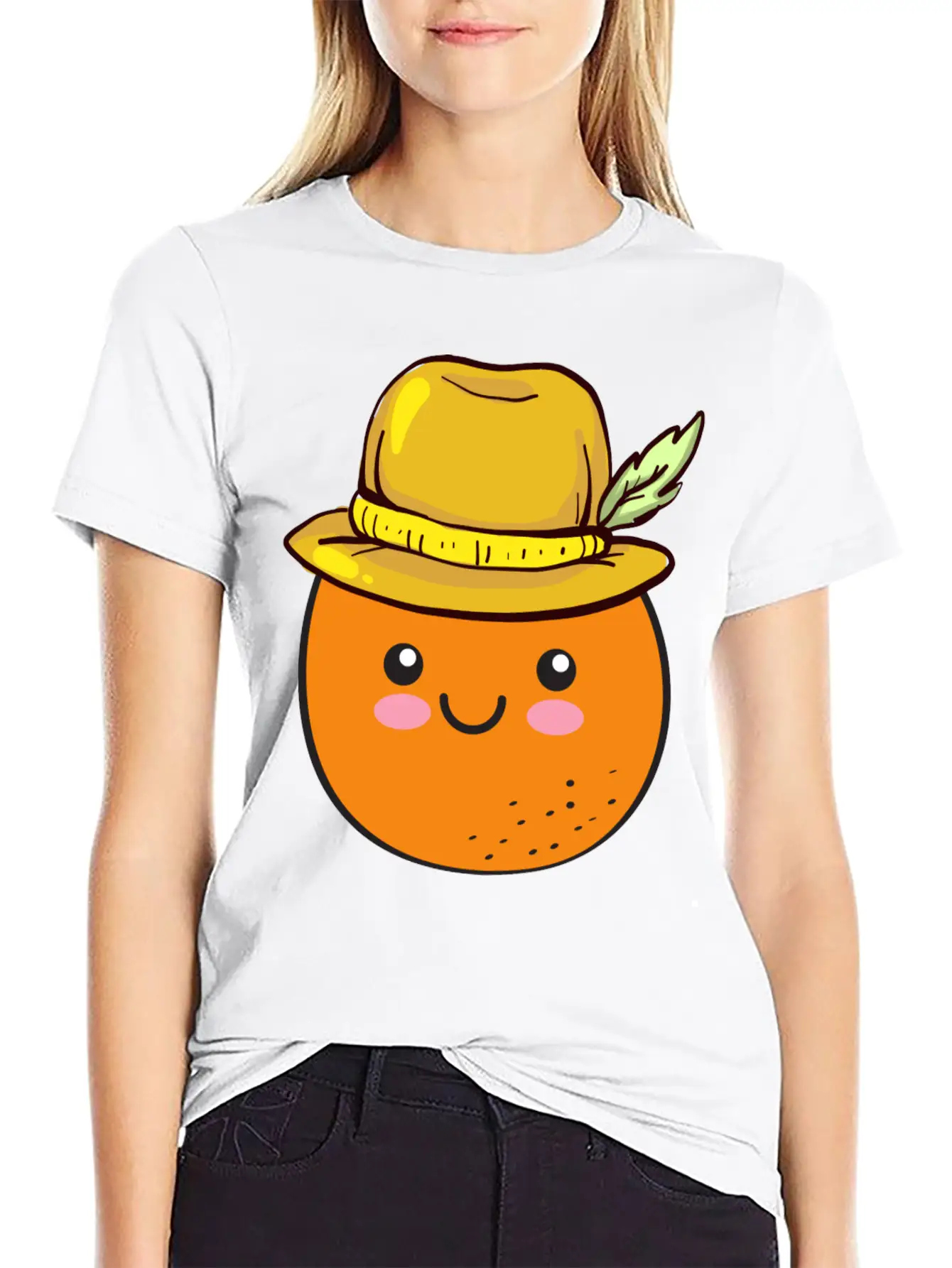 Orange Cute Vegan Veganism Vegetarian Healthy Food Basic Graphic T-Shirt ¨C Daily Comfort In Soft Cotton