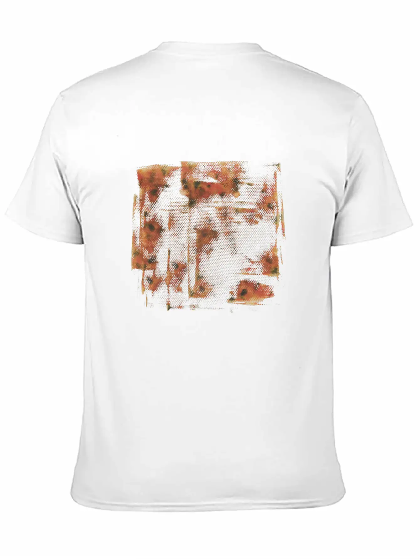 Orange Grunge Paint Holes Basic Graphic T-Shirt ¨C Daily Comfort In Soft Cotton