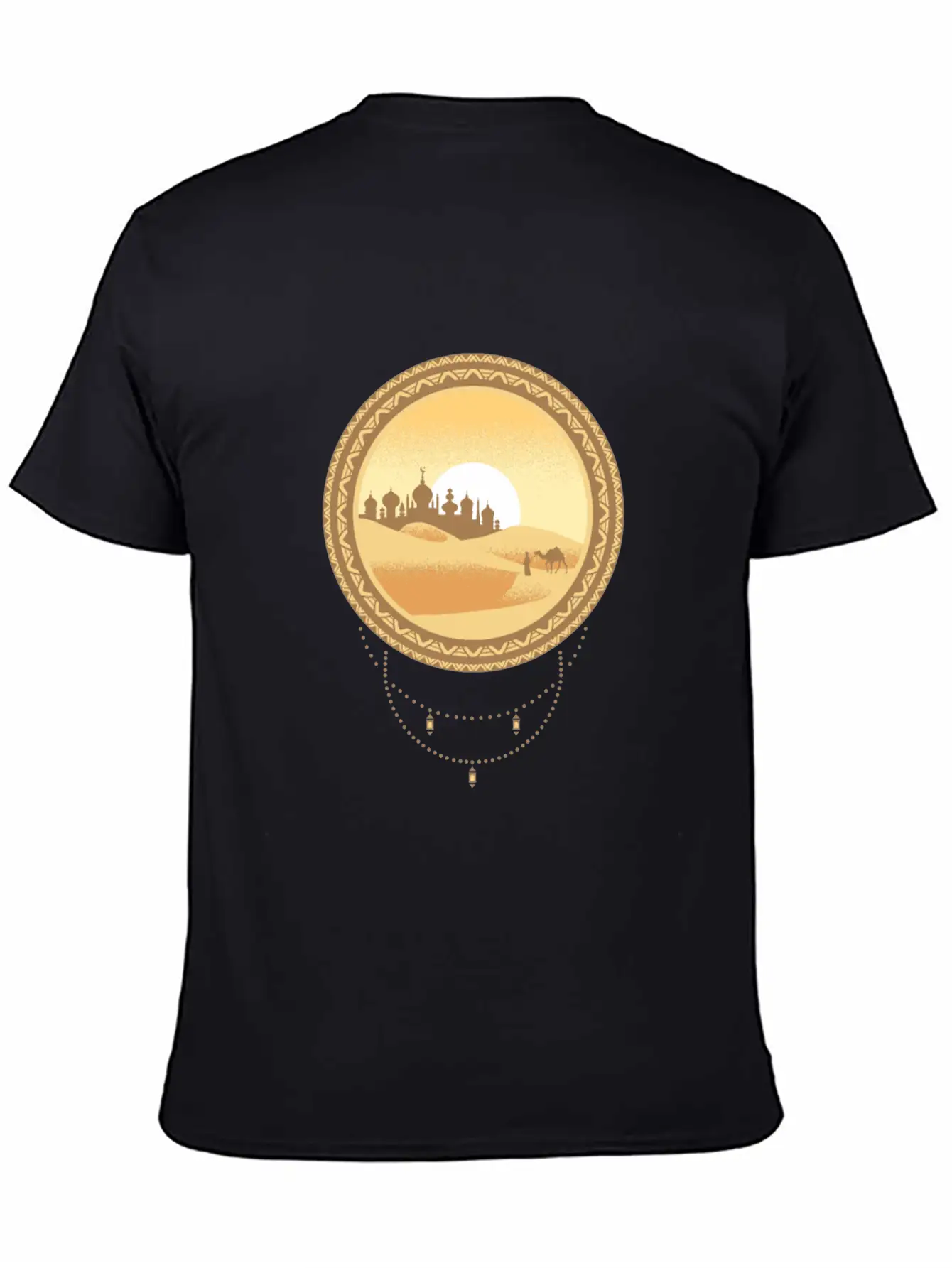 Oriental Desert Town Essential Cotton Tee For Daily Outfits ¨C Unisex Style