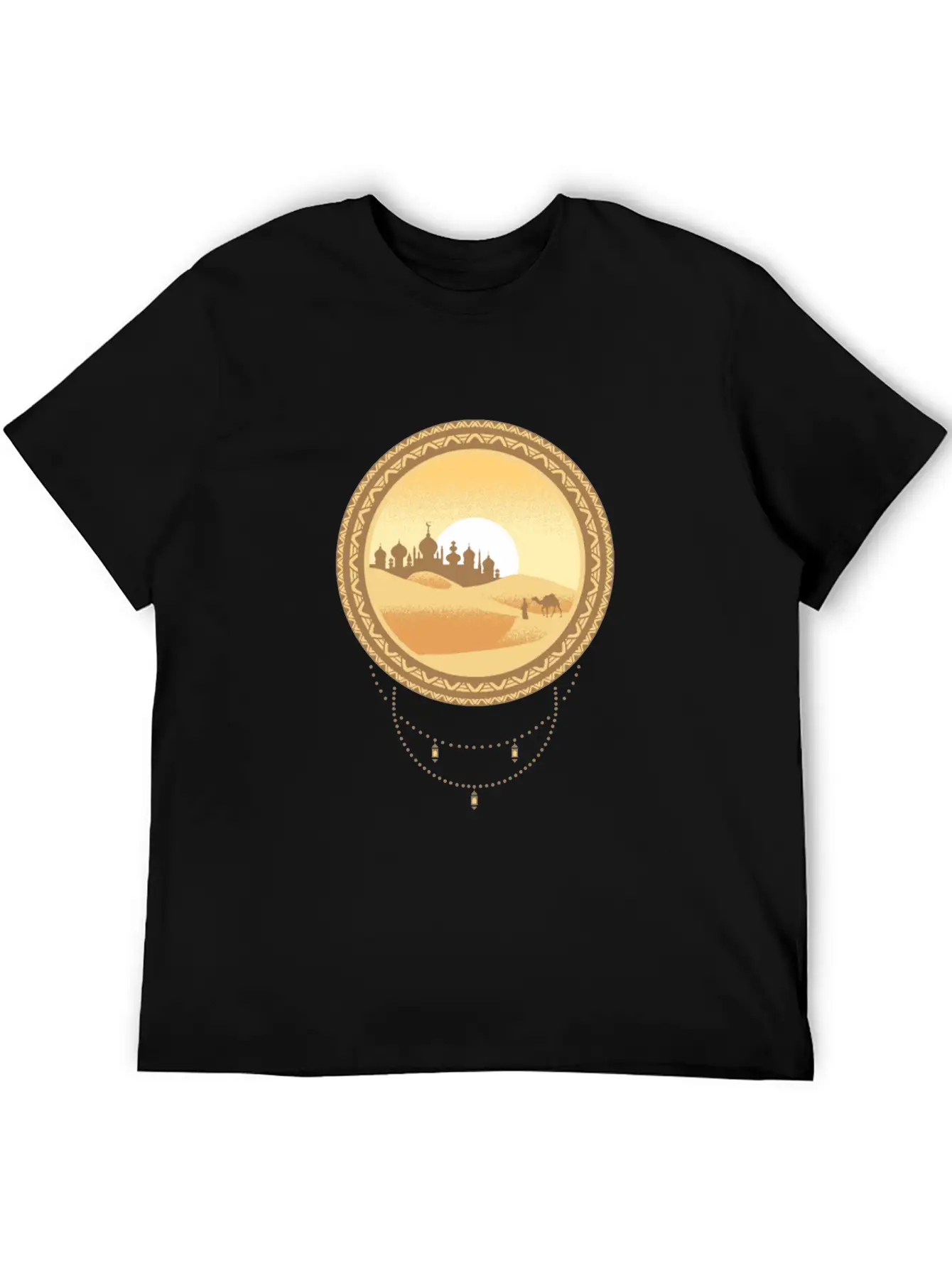 Oriental Desert Town Essential Cotton Tee For Daily Outfits ¨C Unisex Style
