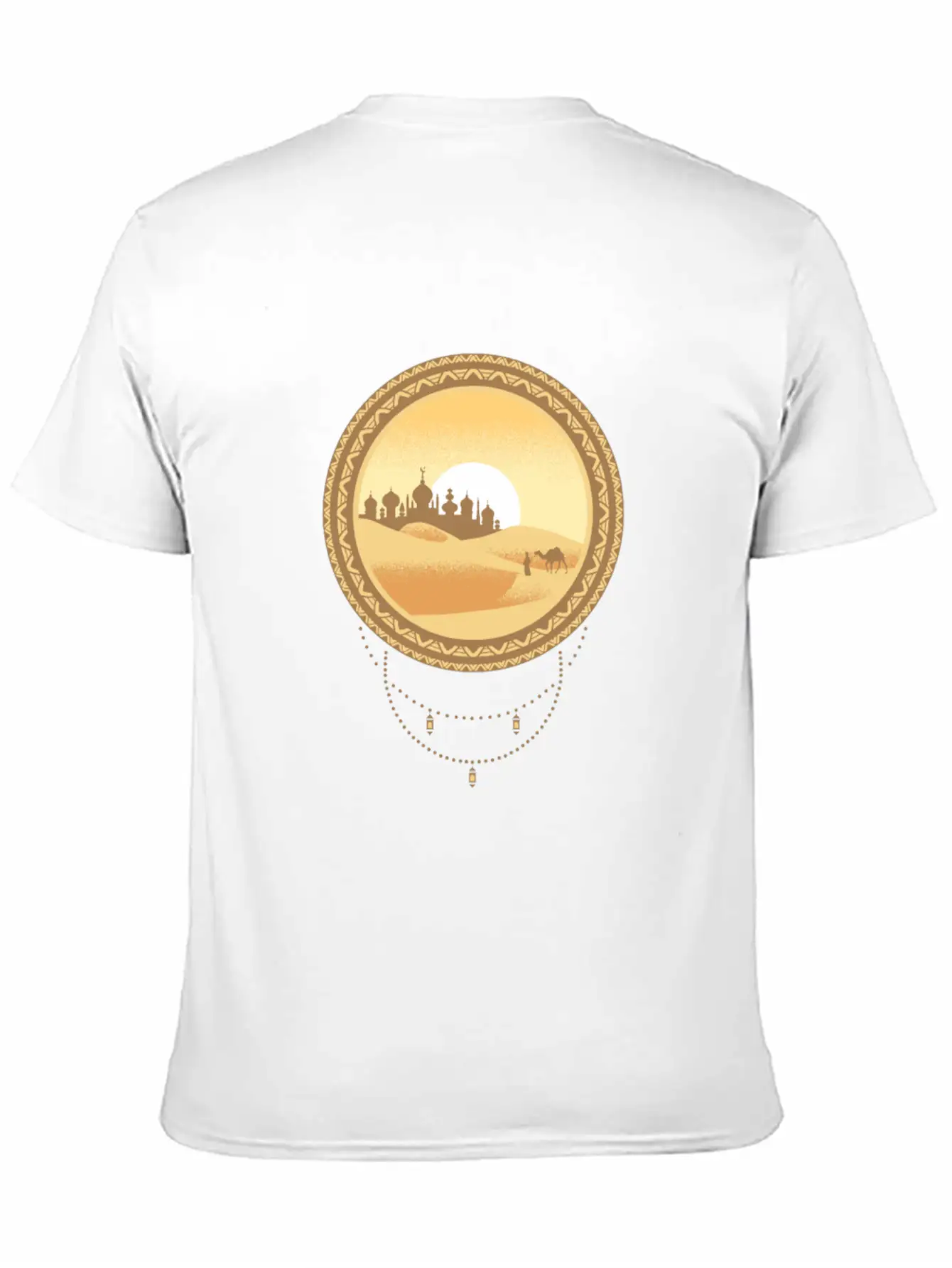Oriental Desert Town Essential Cotton Tee For Daily Outfits ¨C Unisex Style